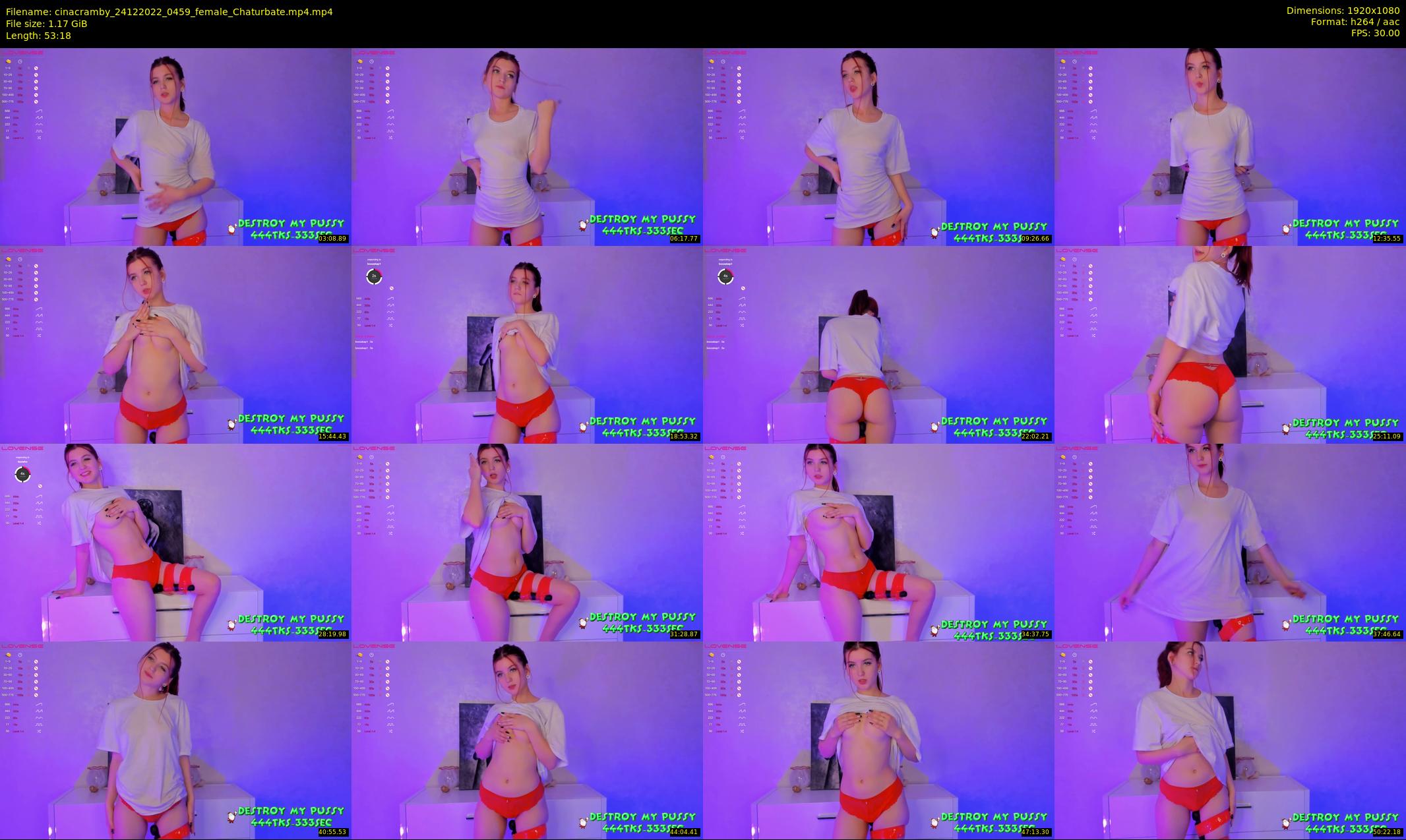 cinacramby — 54 minute Chaturbate female cam show recording, 1080p, Dec 24, 2022