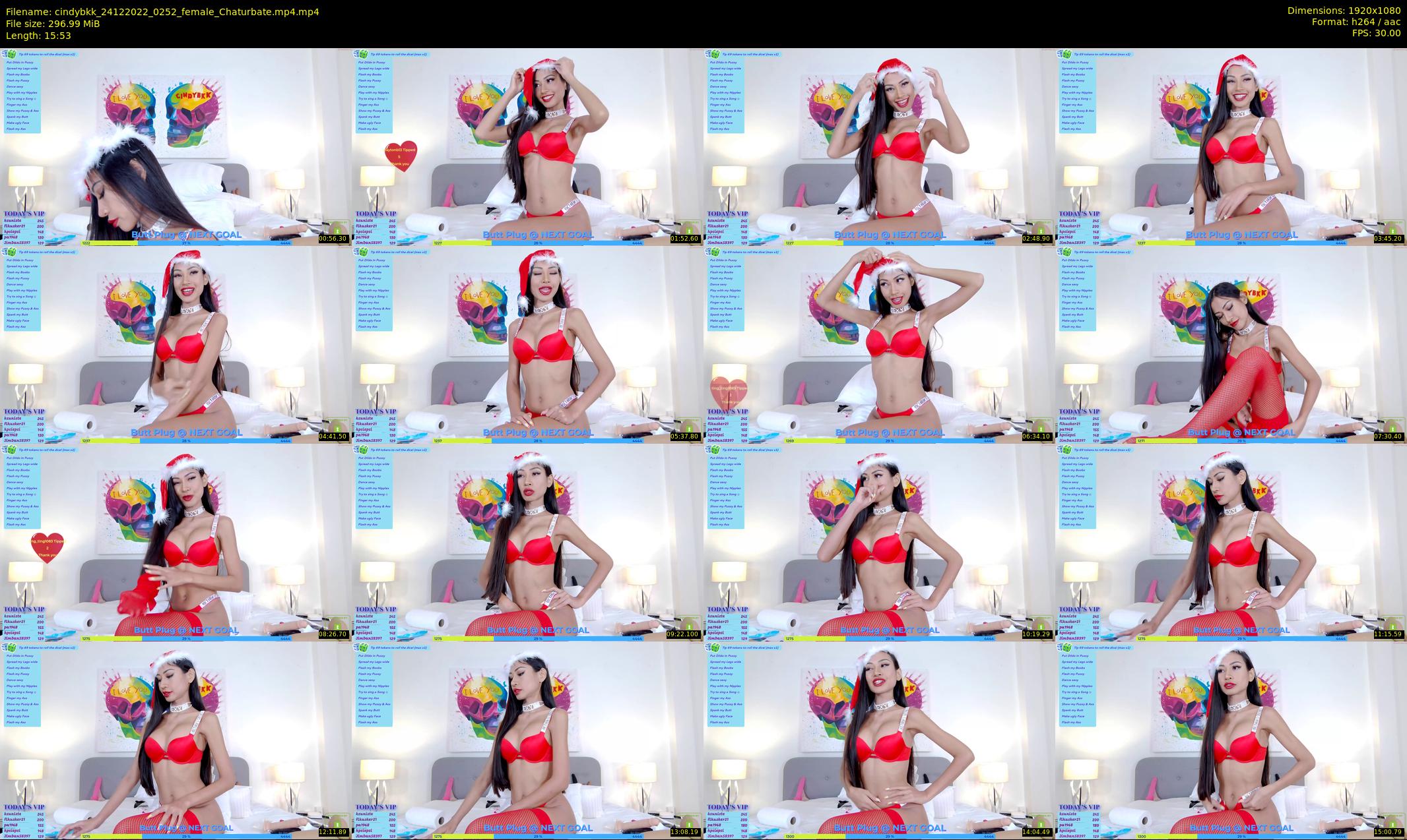 cindybkk — 16 minute Chaturbate female cam show recording, 1080p, Dec 24, 2022