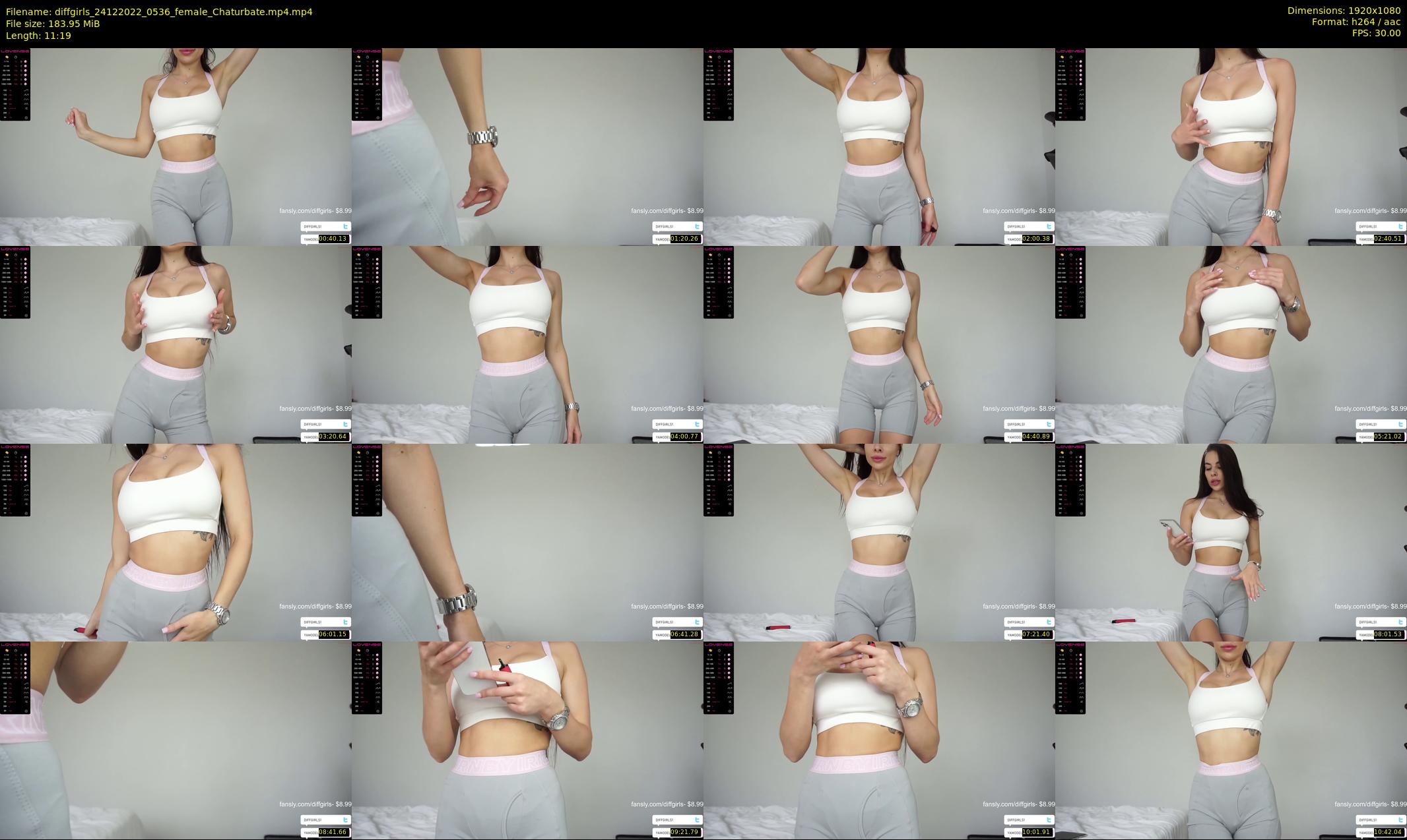 diffgirls — 12 minute Chaturbate female cam show recording, 1080p, Dec 24, 2022