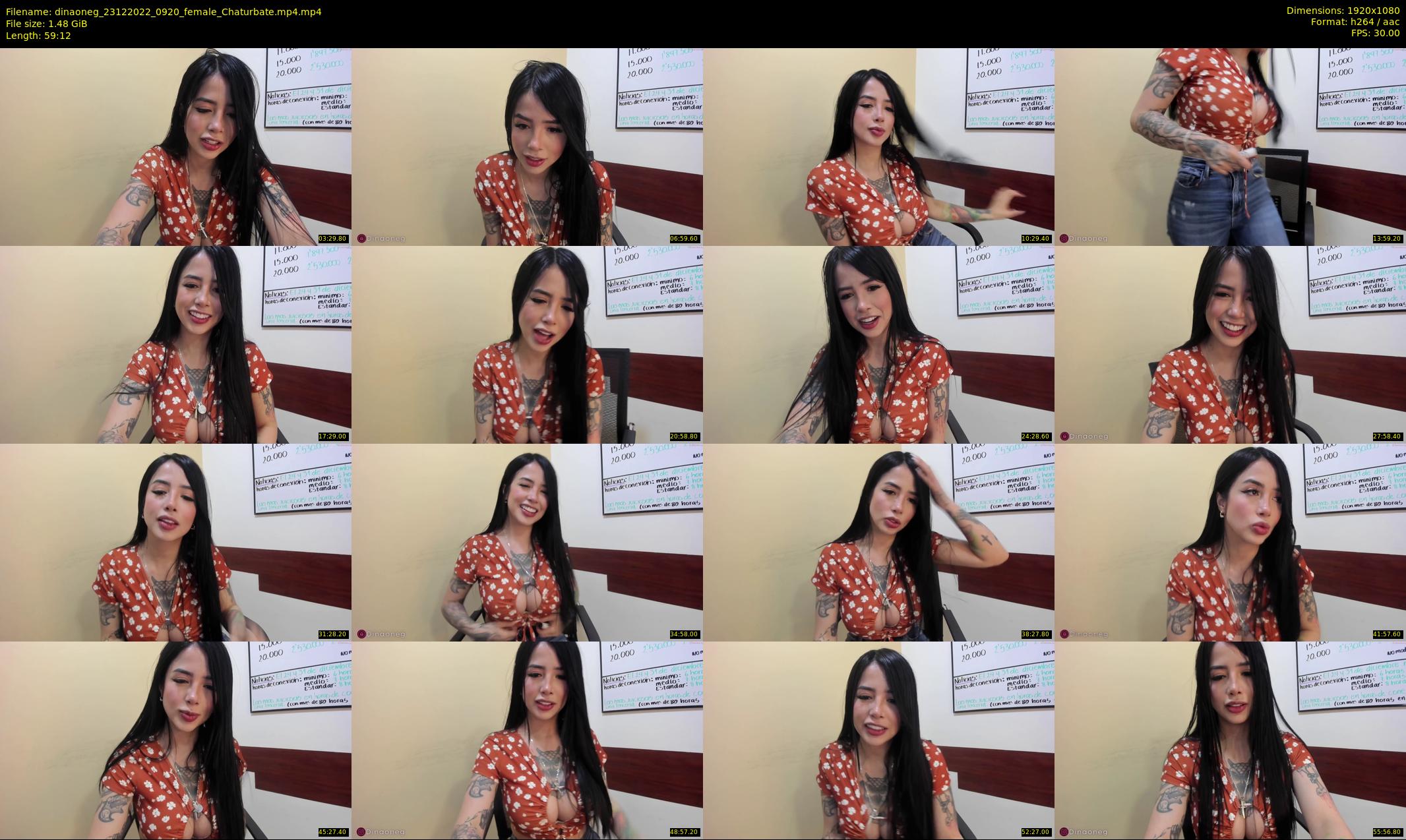dinaoneg — 60 minute Chaturbate female cam show recording, 1080p, Dec 23, 2022
