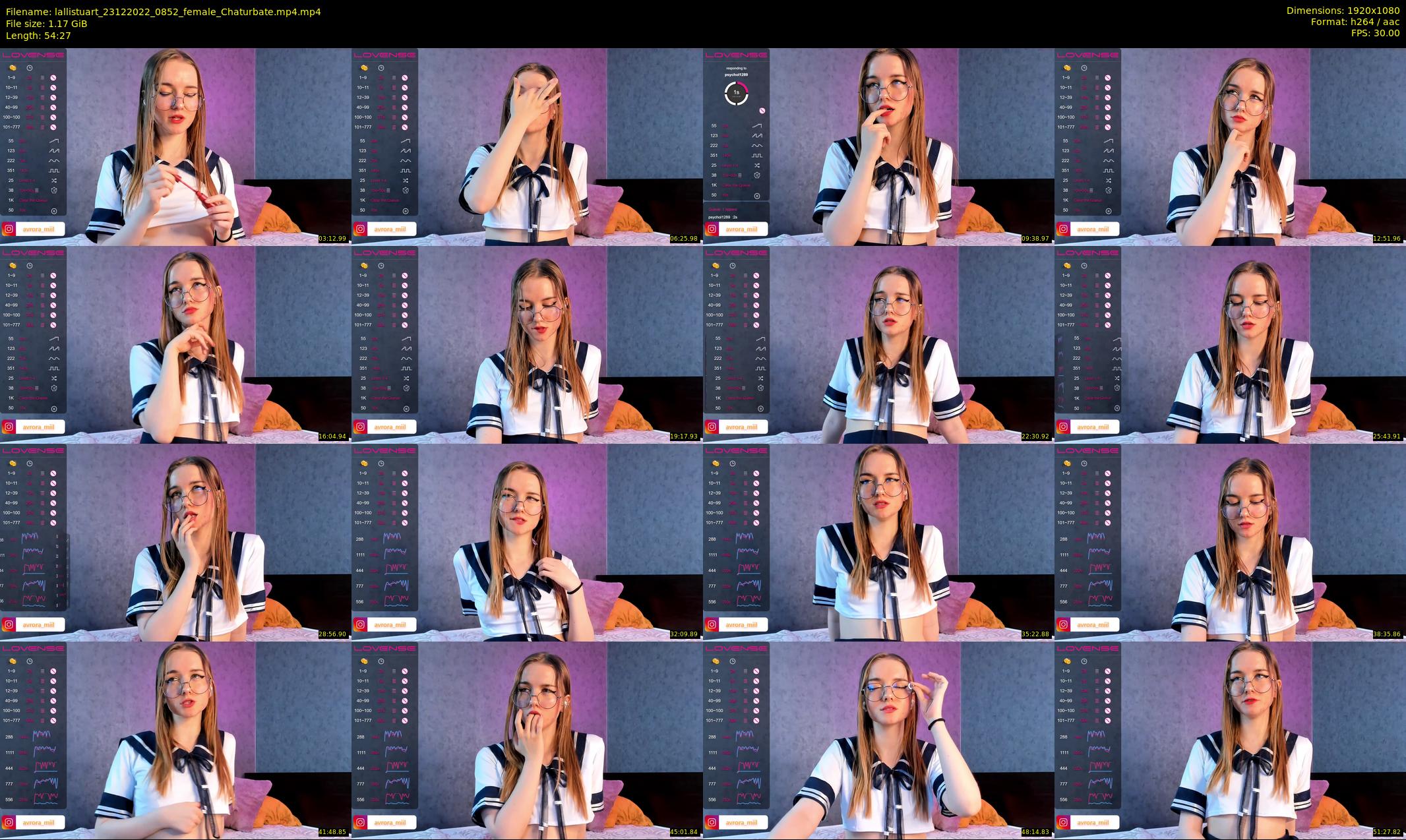 lallistuart — 55 minute Chaturbate female cam show recording, 1080p, Dec 23, 2022