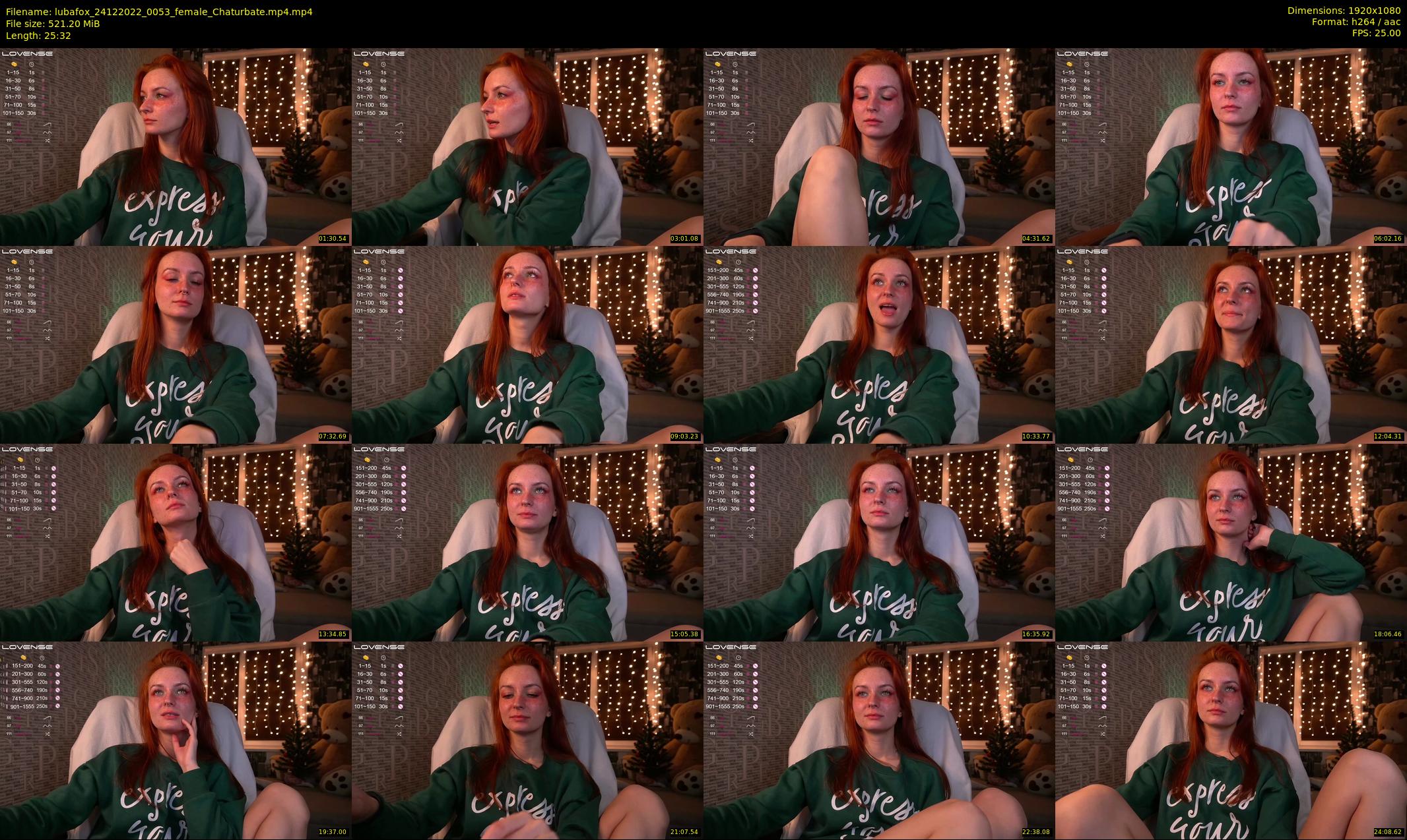 lubafox — 26 minute Chaturbate female cam show recording, 1080p, Dec 24, 2022