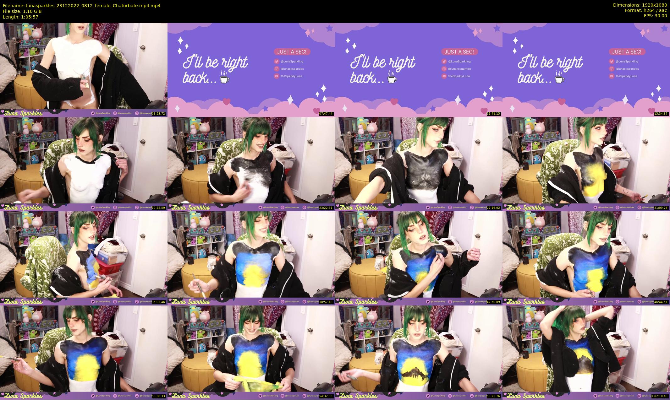 lunasparkles — 66 minute Chaturbate female cam show recording, 1080p, Dec 23, 2022