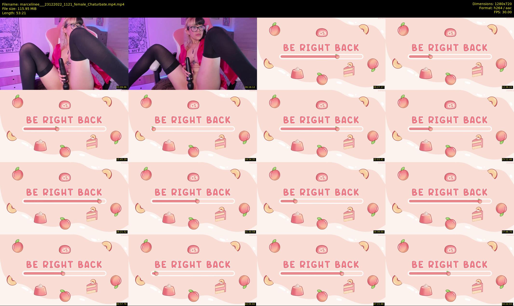 marcelinee__ — 54 minute Chaturbate female cam show recording, 720p, Dec 23, 2022