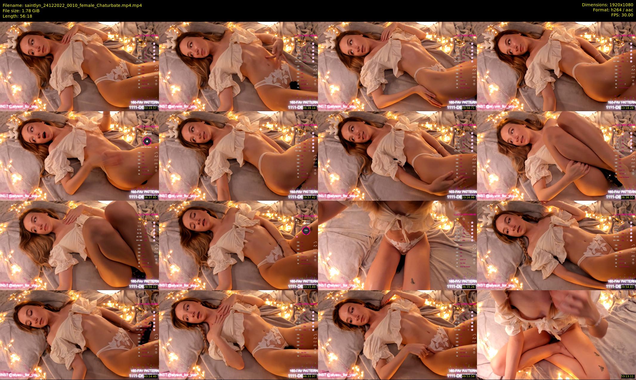 saintlyn — 57 minute Chaturbate female cam show recording, 1080p, Dec 24, 2022