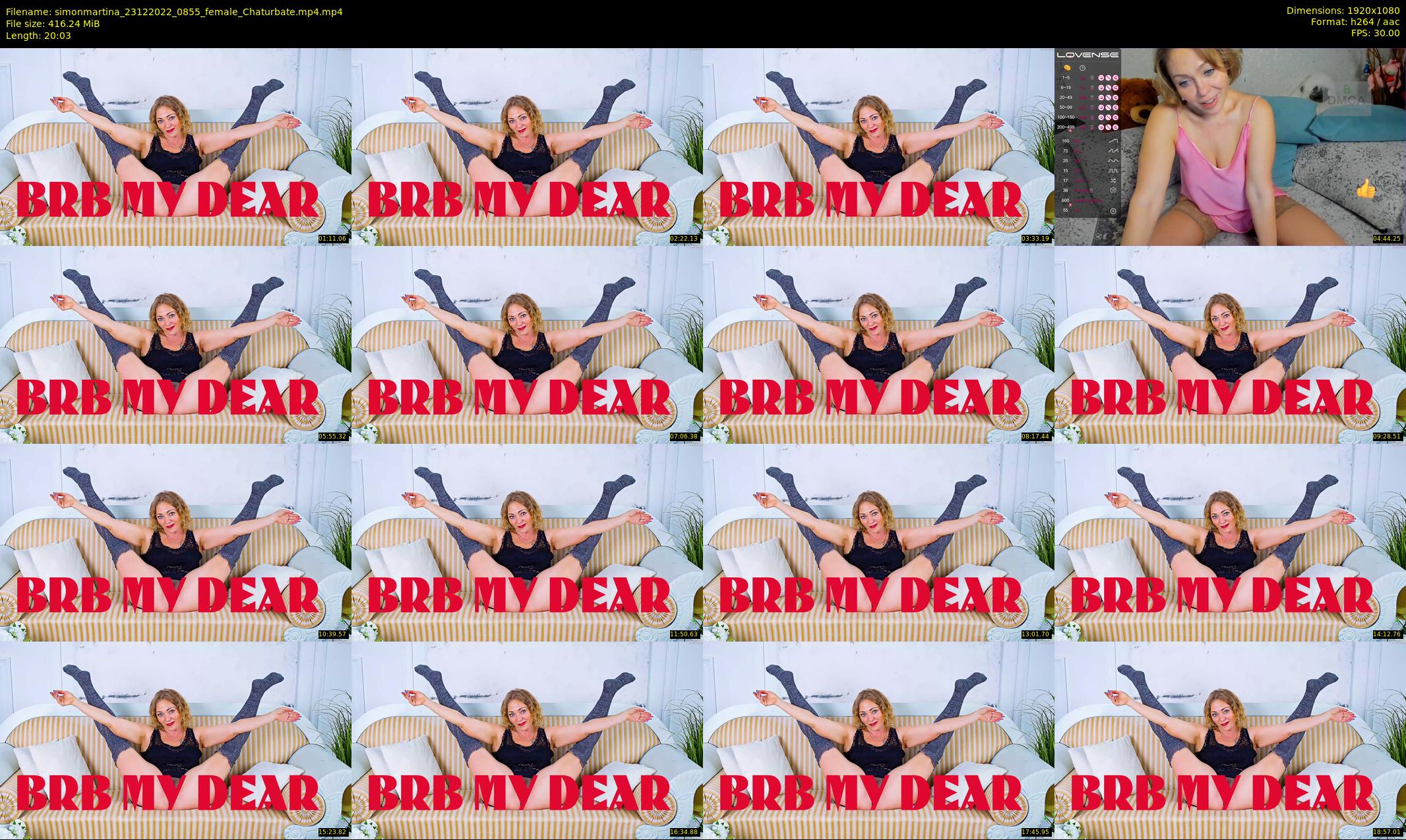 simonmartina — 21 minute Chaturbate female cam show recording, 1080p, Dec 23, 2022