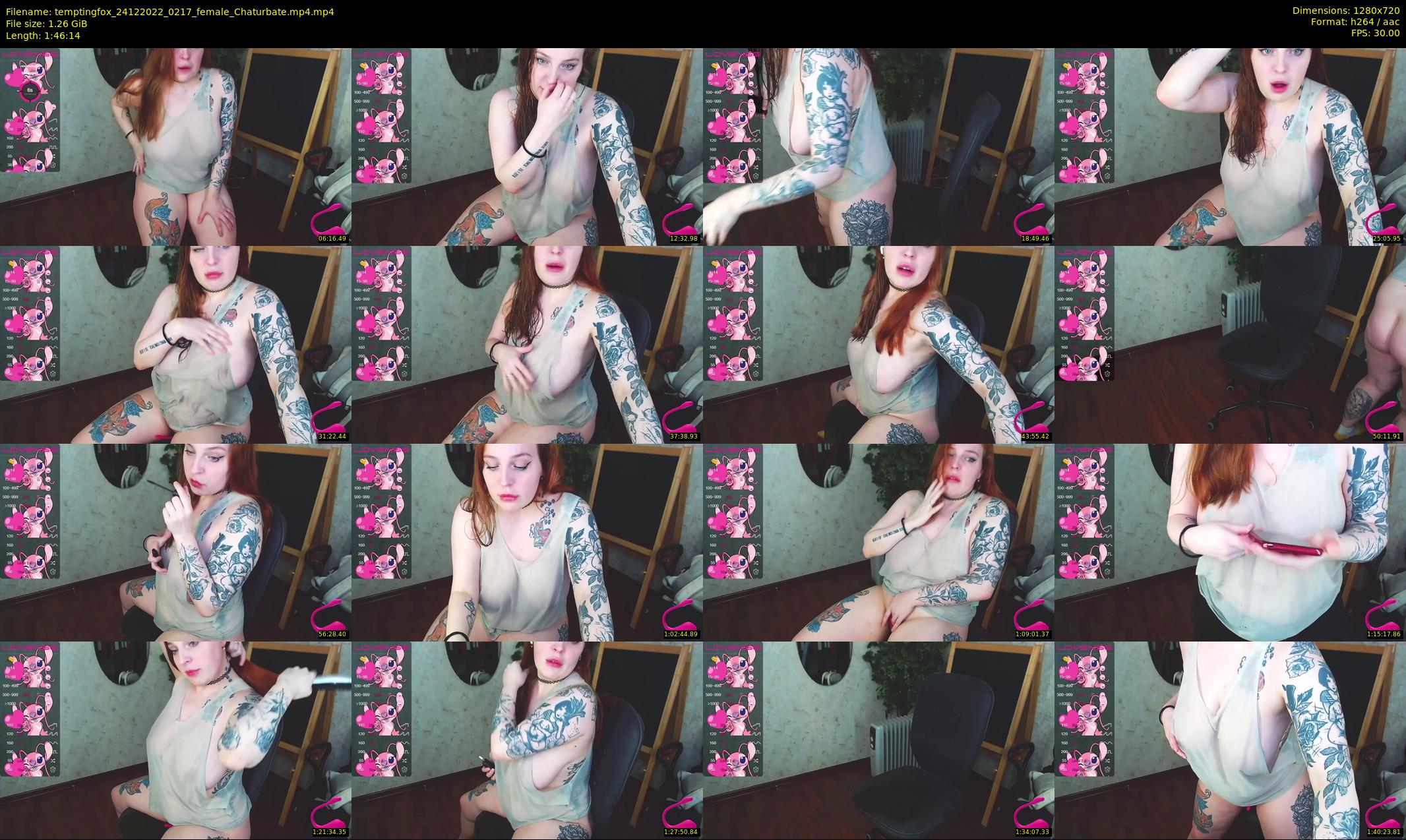 temptingfox — 107 minute Chaturbate female cam show recording, 720p, Dec 24, 2022