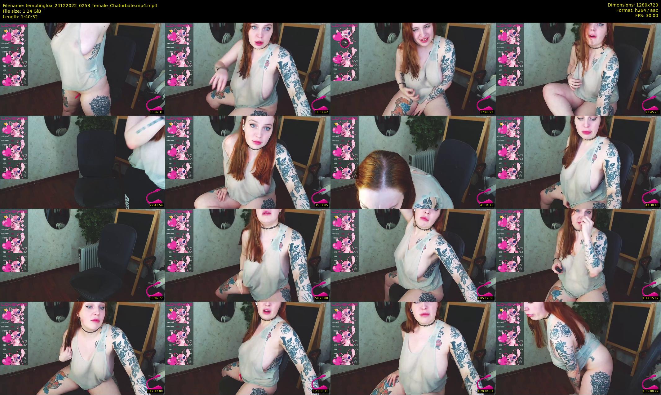 temptingfox — 101 minute Chaturbate female cam show recording, 720p, Dec 24, 2022