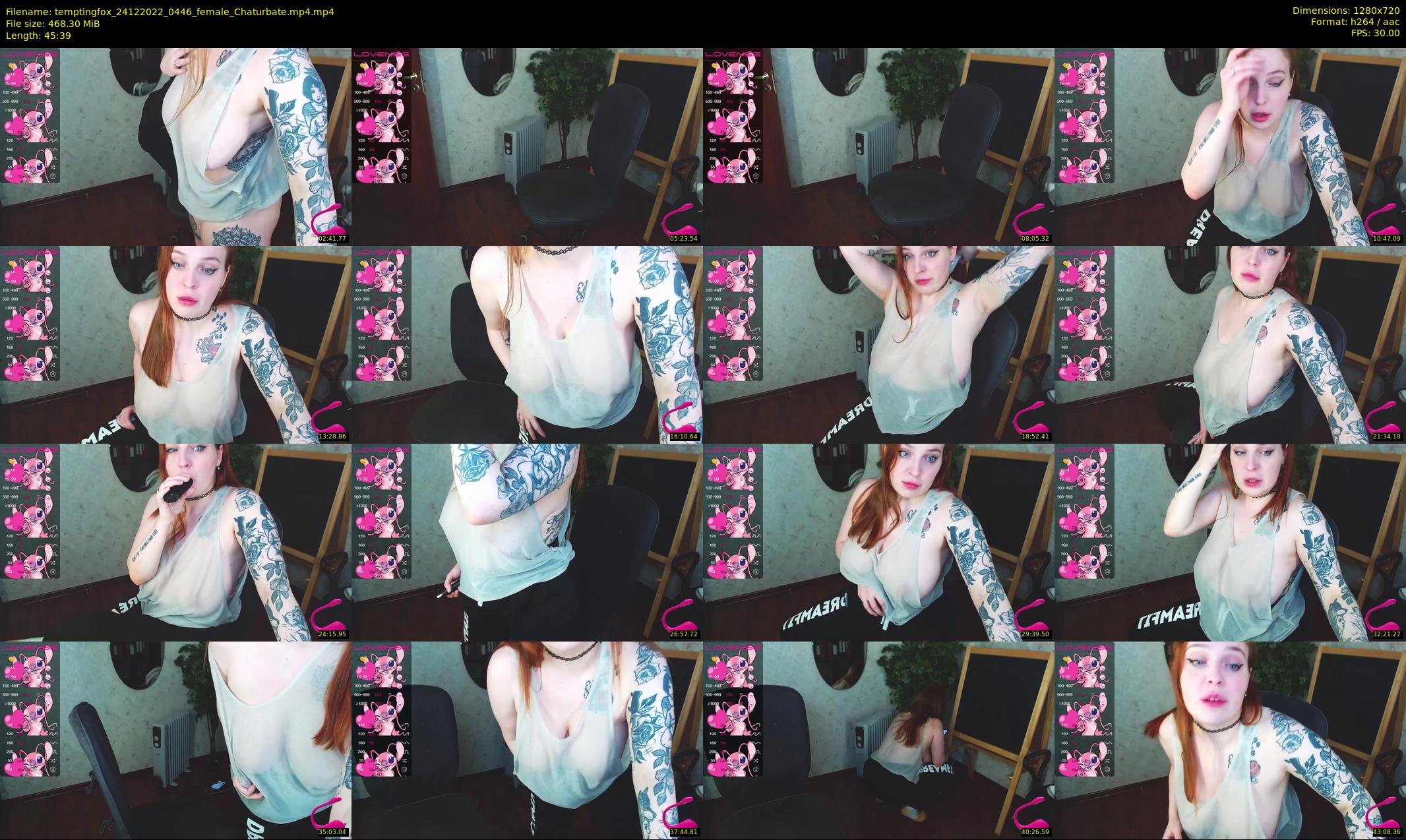 temptingfox — 46 minute Chaturbate female cam show recording, 720p, Dec 24, 2022