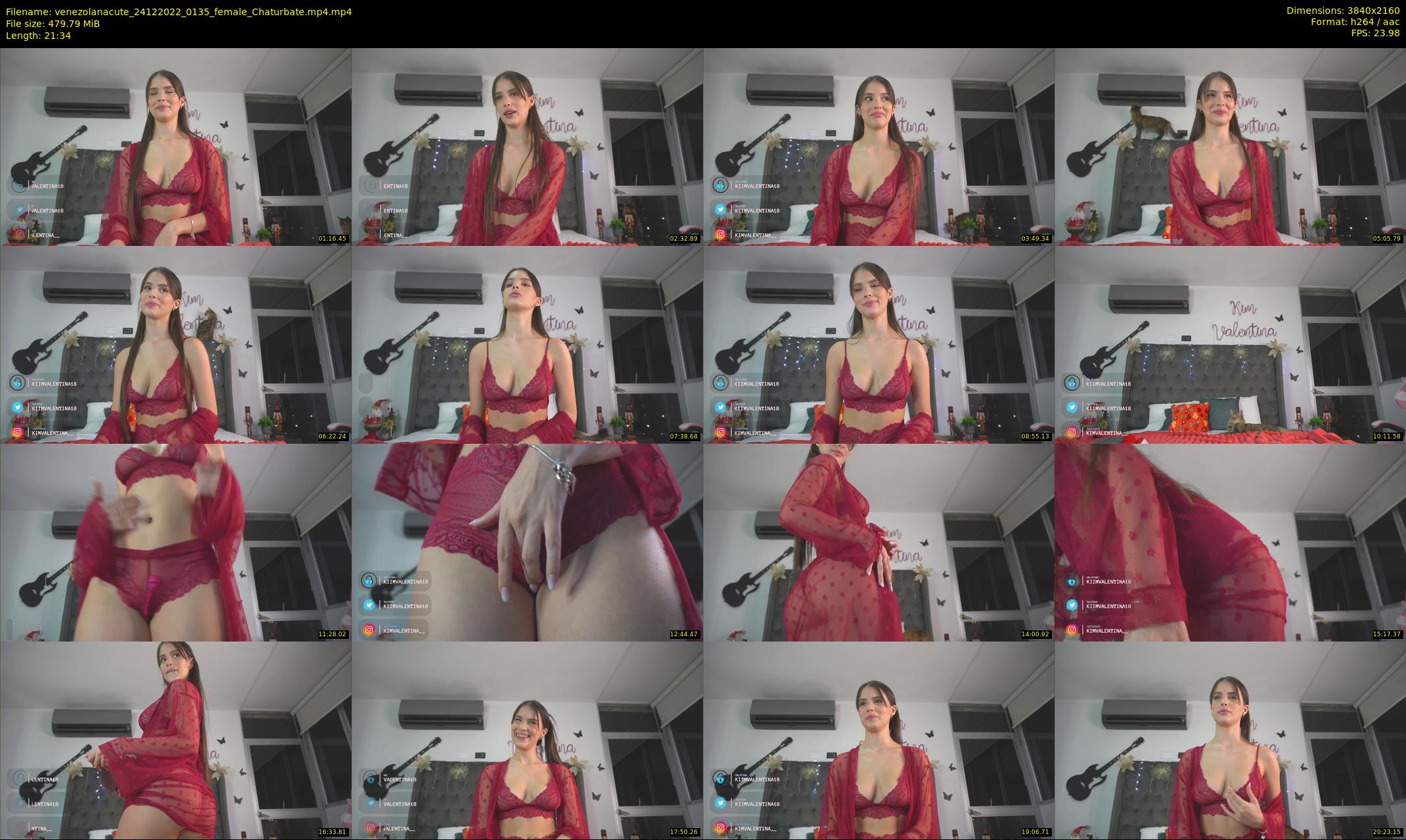 venezolanacute — 22 minute Chaturbate female cam show recording, 4K, Dec 24, 2022