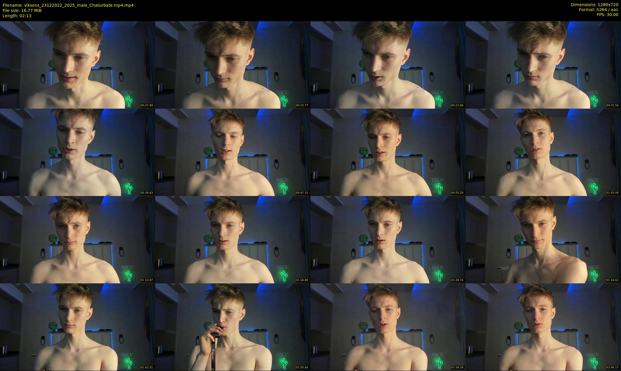 viksons — 3 minute Chaturbate male cam show recording, 720p, Dec 23, 2022