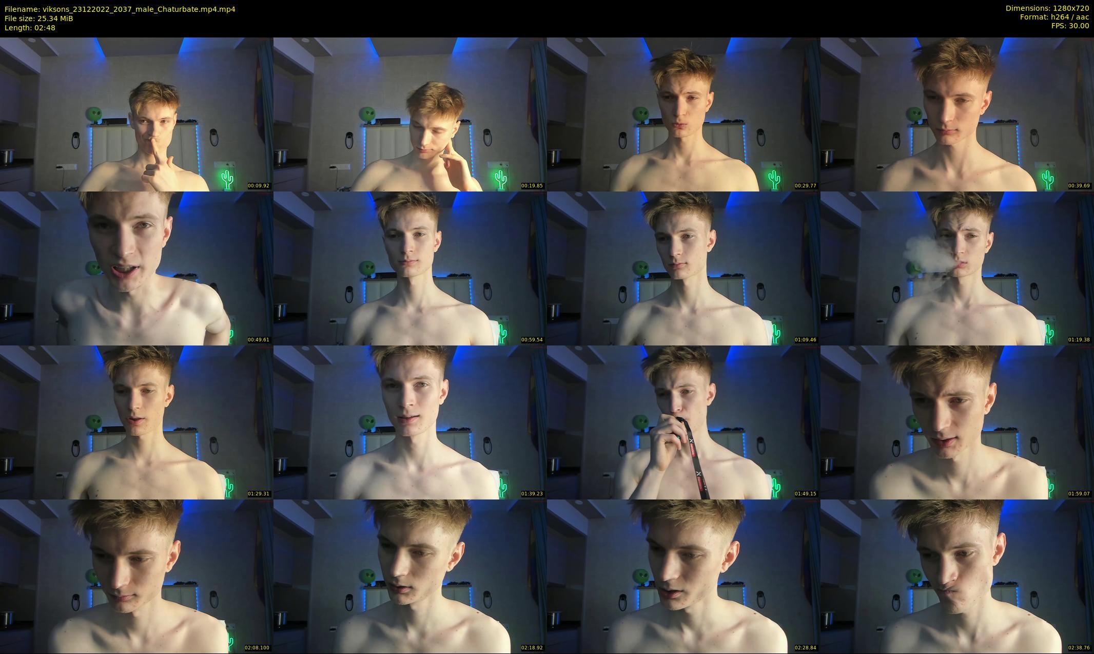 viksons — 3 minute Chaturbate male cam show recording, 720p, Dec 23, 2022