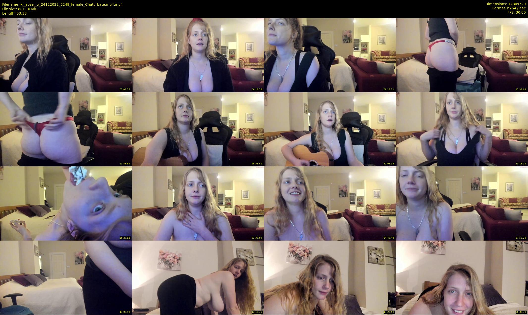 x__rose__x — 54 minute Chaturbate female cam show recording, 720p, Dec 24, 2022