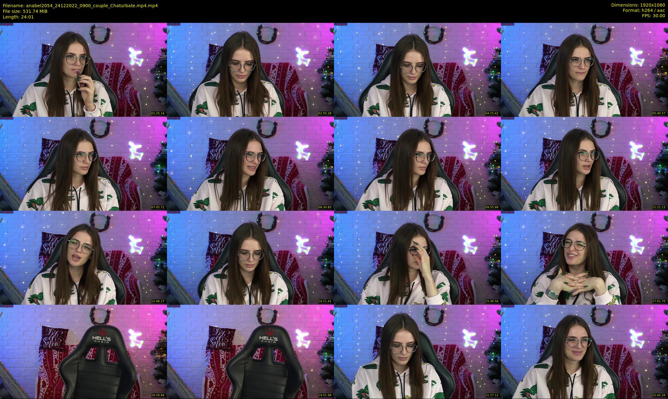 anabel2054 — 25 minute Chaturbate female cam show recording, 1080p, Dec 24, 2022