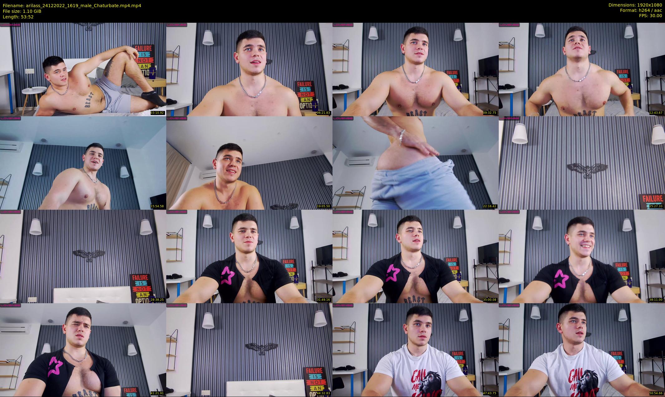 arilass — 54 minute Chaturbate male cam show recording, 1080p, Dec 24, 2022