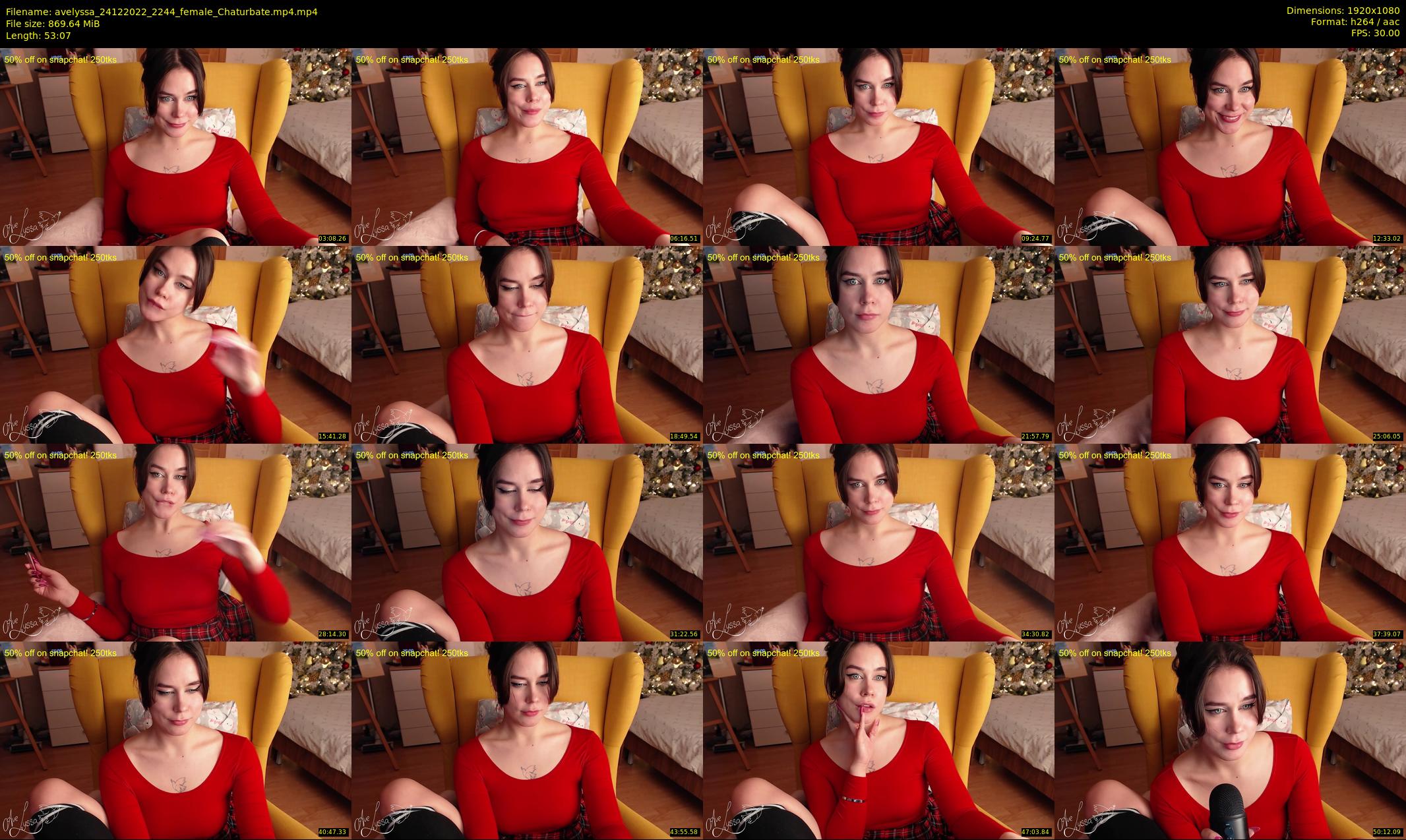 avelyssa — 54 minute Chaturbate female cam show recording, 1080p, Dec 24, 2022