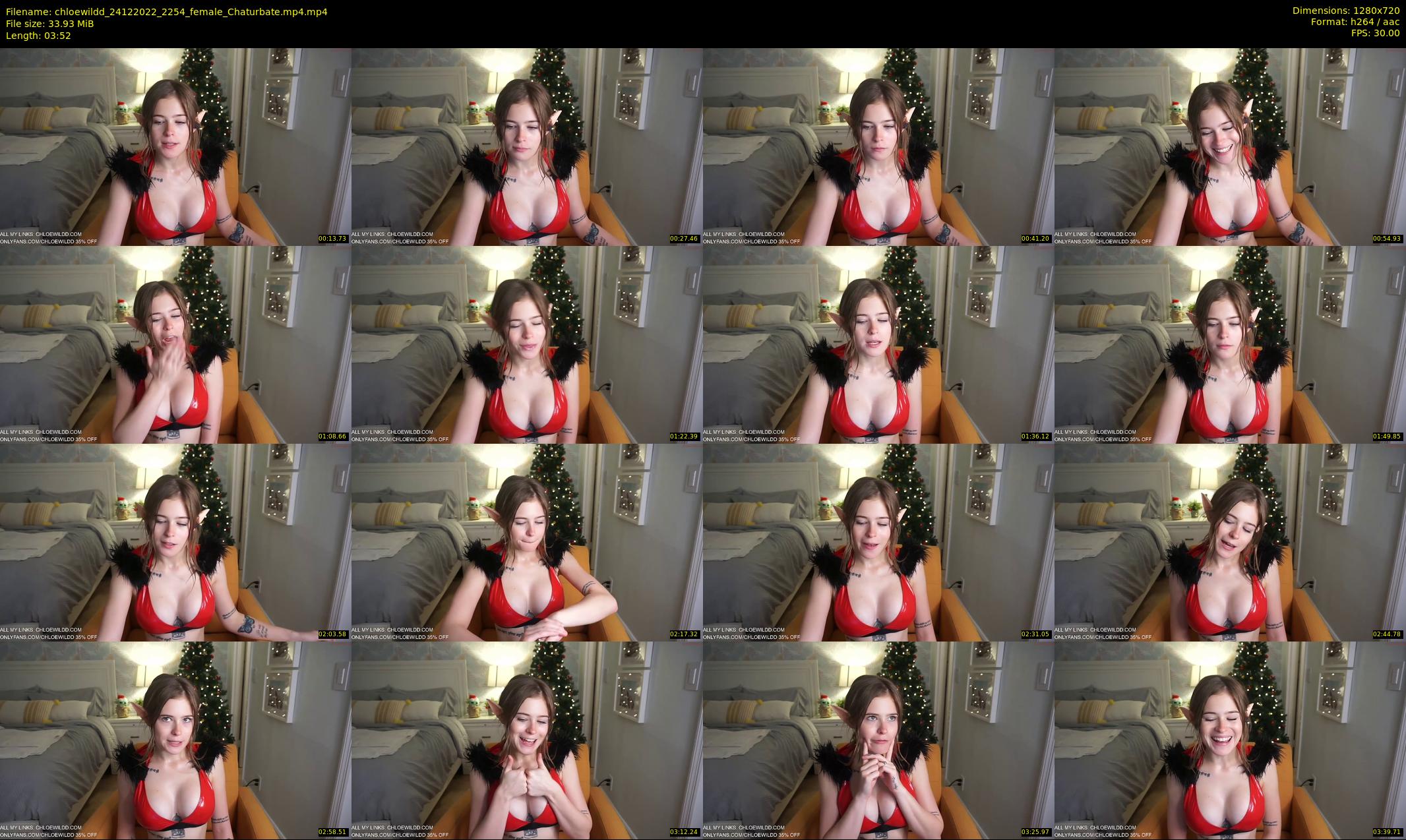 chloewildd — 4 minute Chaturbate female cam show recording, 720p, Dec 24, 2022