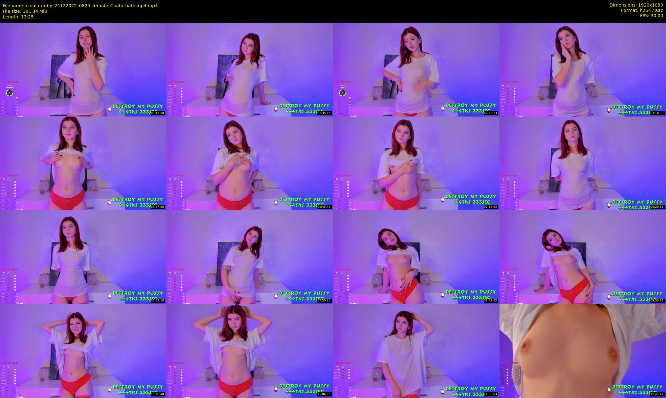 cinacramby — 14 minute Chaturbate female cam show recording, 1080p, Dec 24, 2022