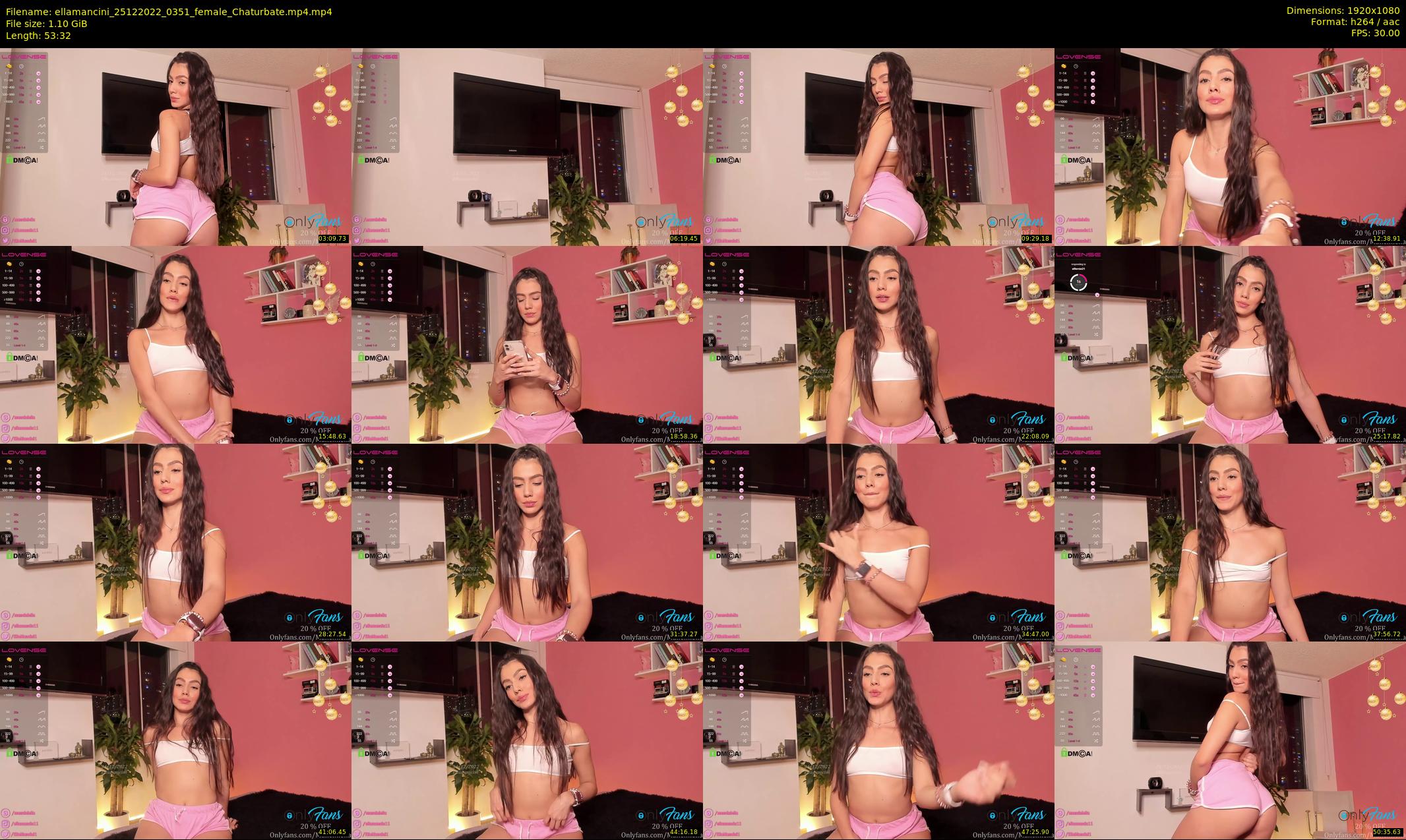 ellamancini — 54 minute Chaturbate female cam show recording, 1080p, Dec 25, 2022