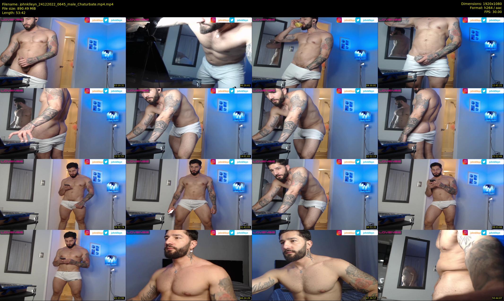johnklleyn — 54 minute Chaturbate male cam show recording, 1080p, Dec 24, 2022