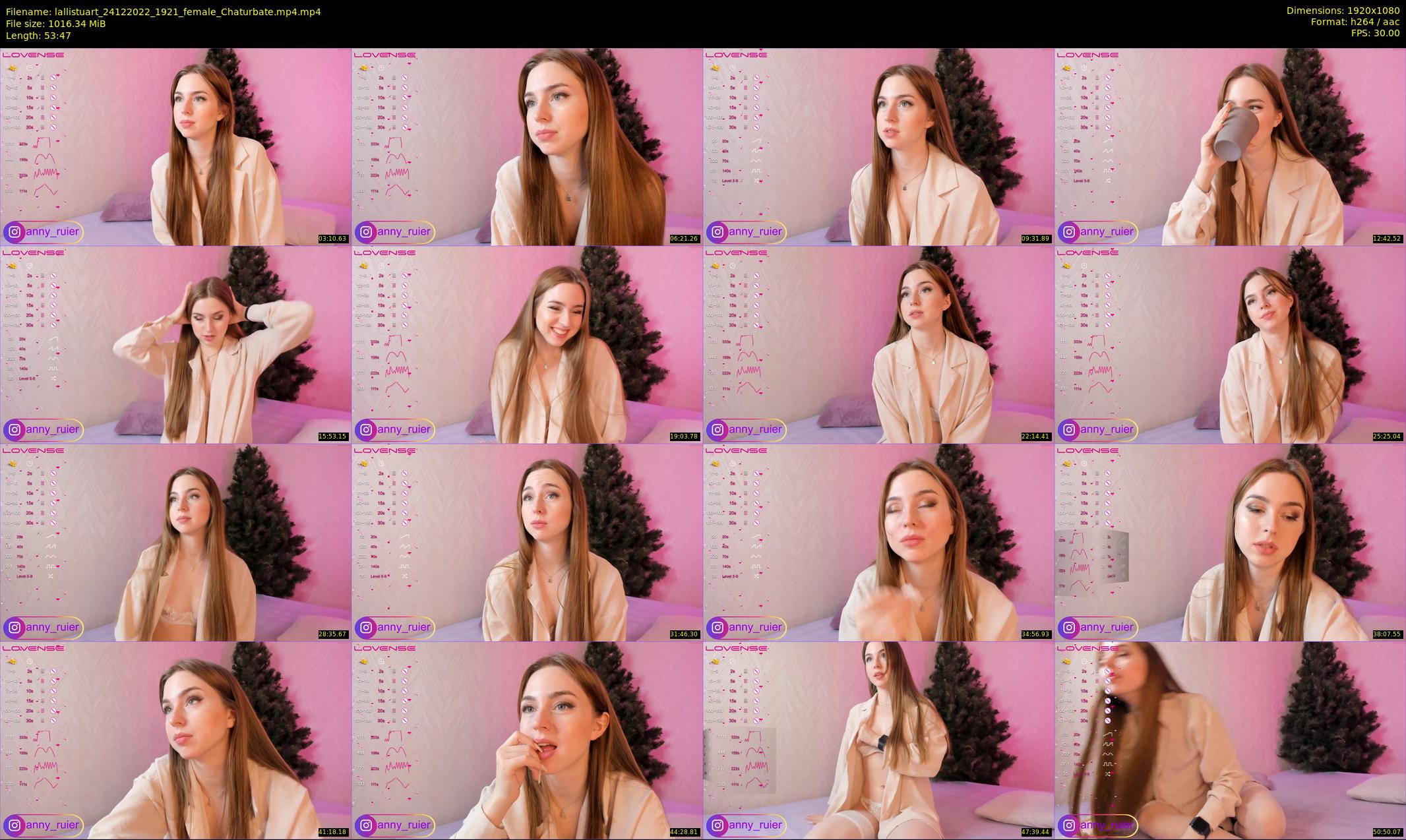 lallistuart — 54 minute Chaturbate female cam show recording, 1080p, Dec 24, 2022