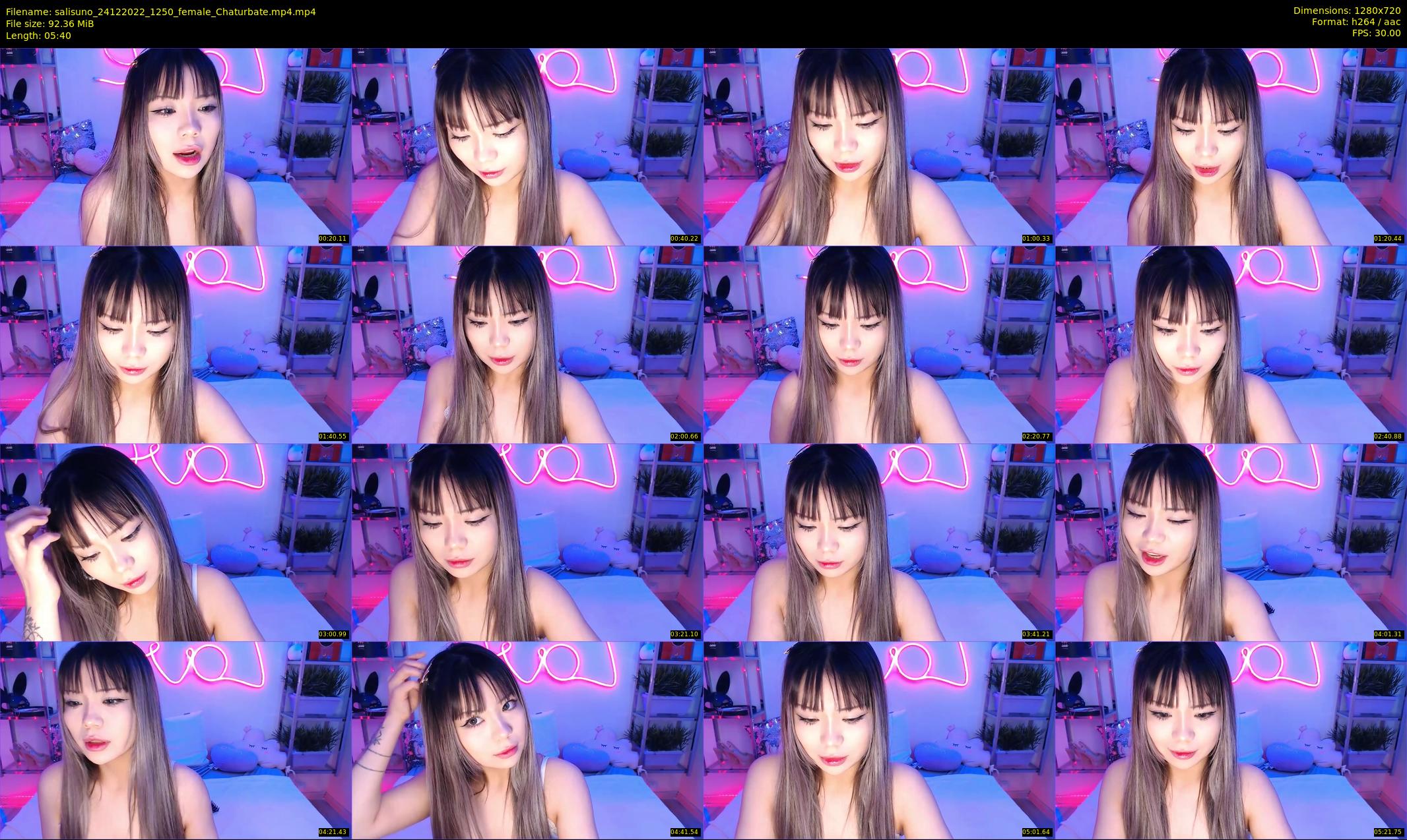 salisuno — 6 minute Chaturbate female cam show recording, 720p, Dec 24, 2022