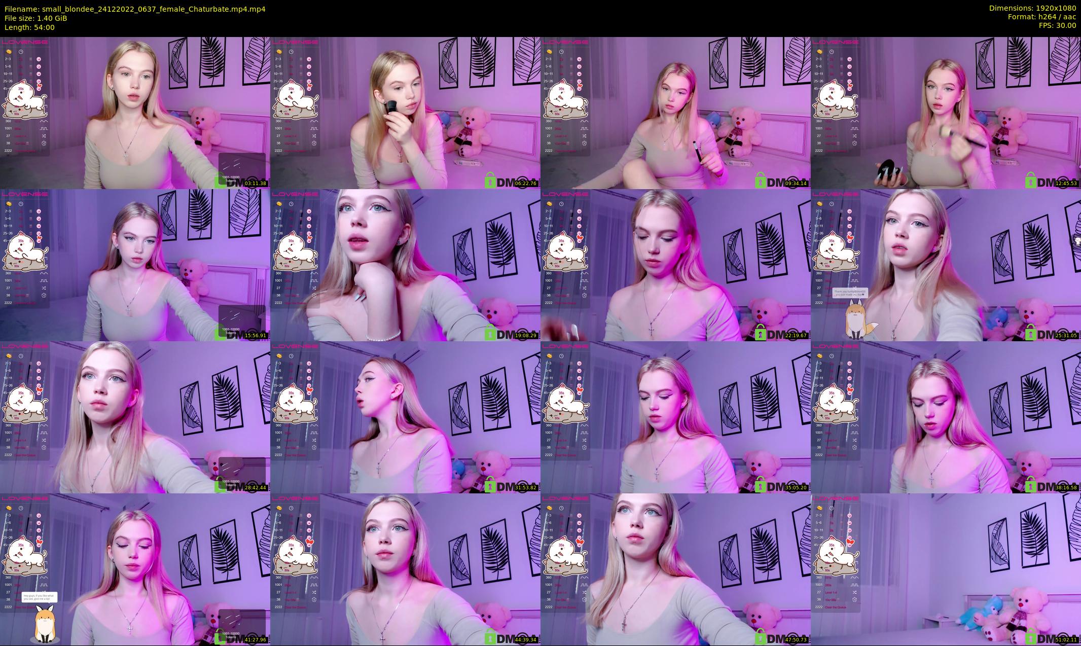 small_blondee — 54 minute Chaturbate female cam show recording, 1080p, Dec 24, 2022