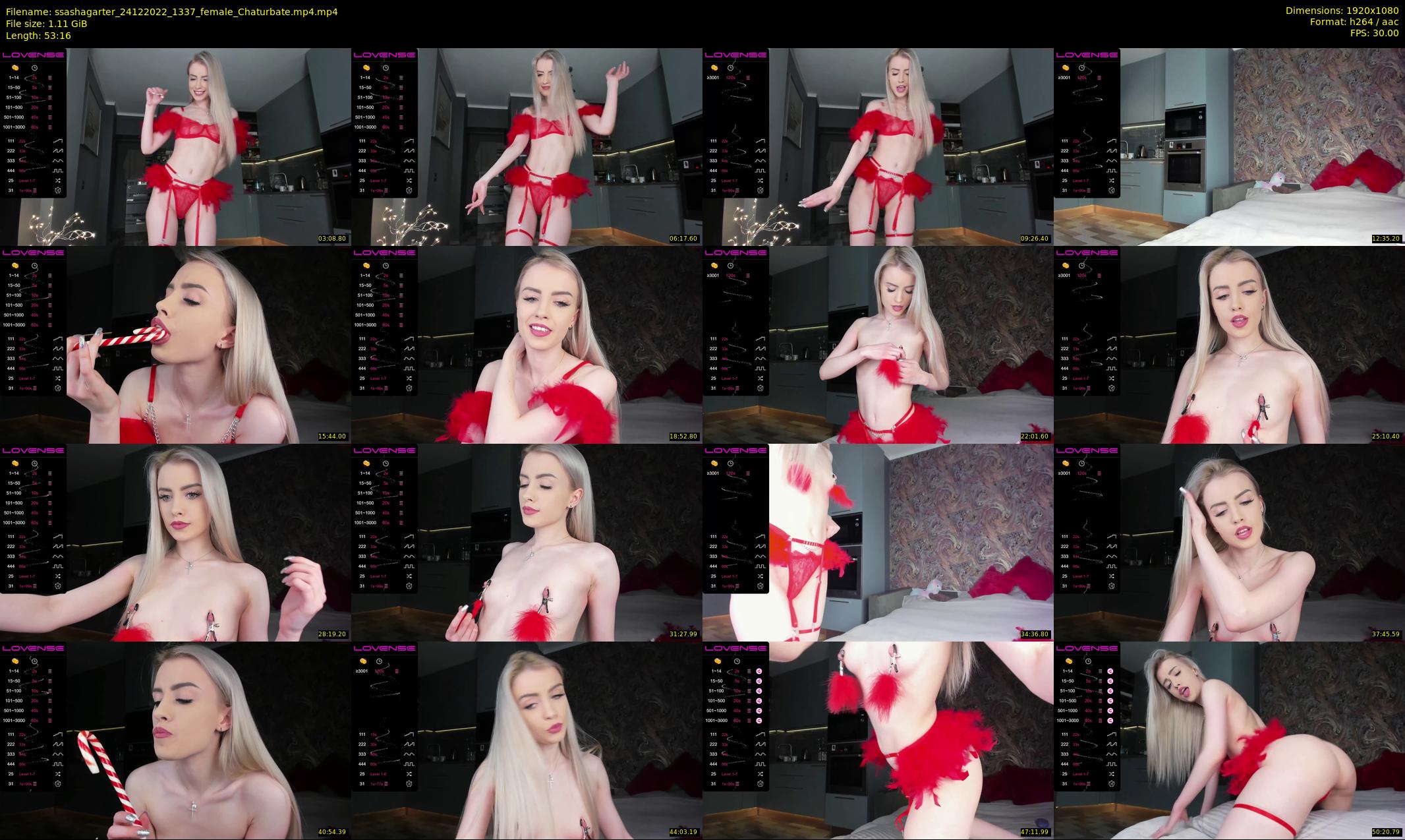 ssashagarter — 54 minute Chaturbate female cam show recording, 1080p, Dec 24, 2022