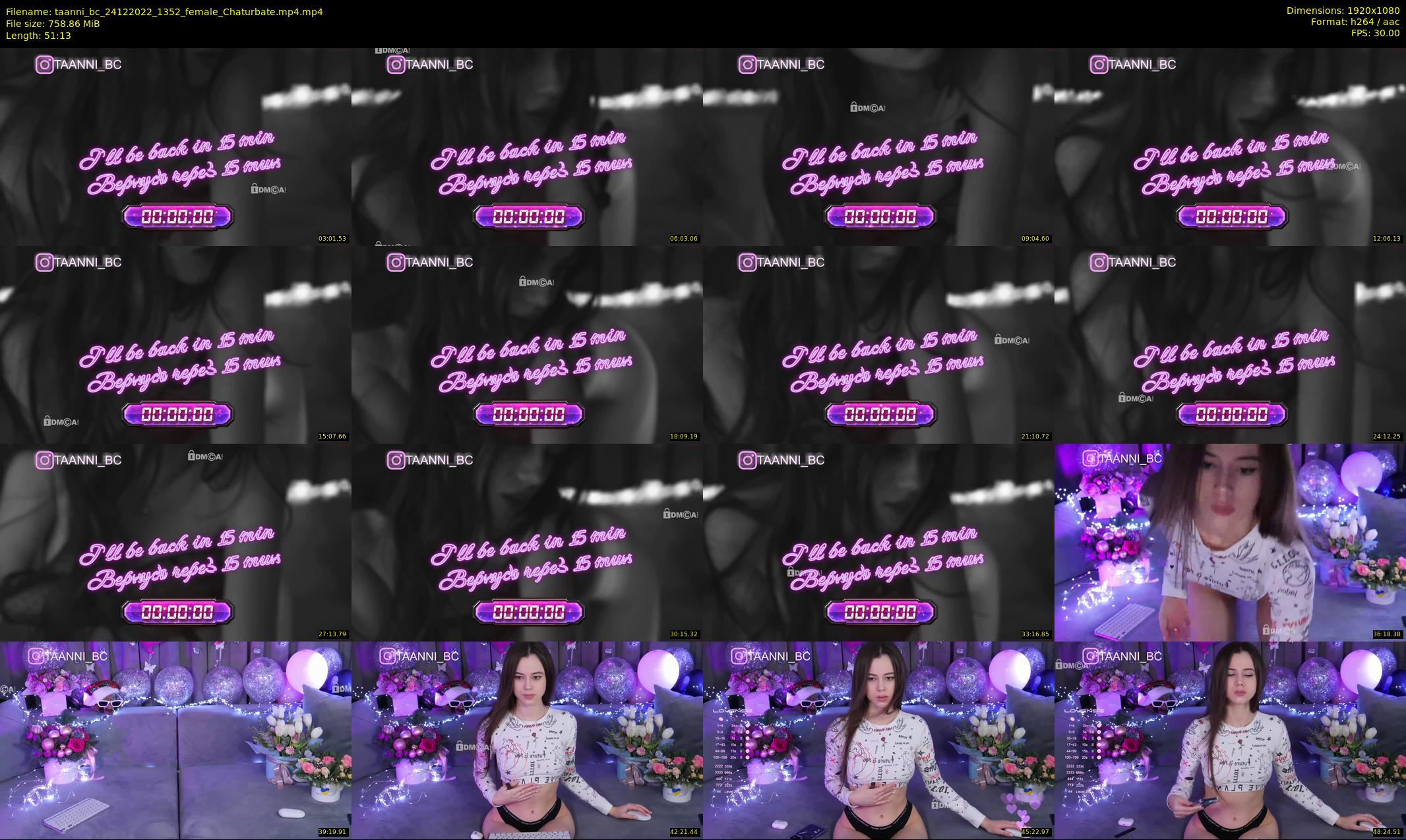 taanni_bc — 52 minute Chaturbate female cam show recording, 1080p, Dec 24, 2022