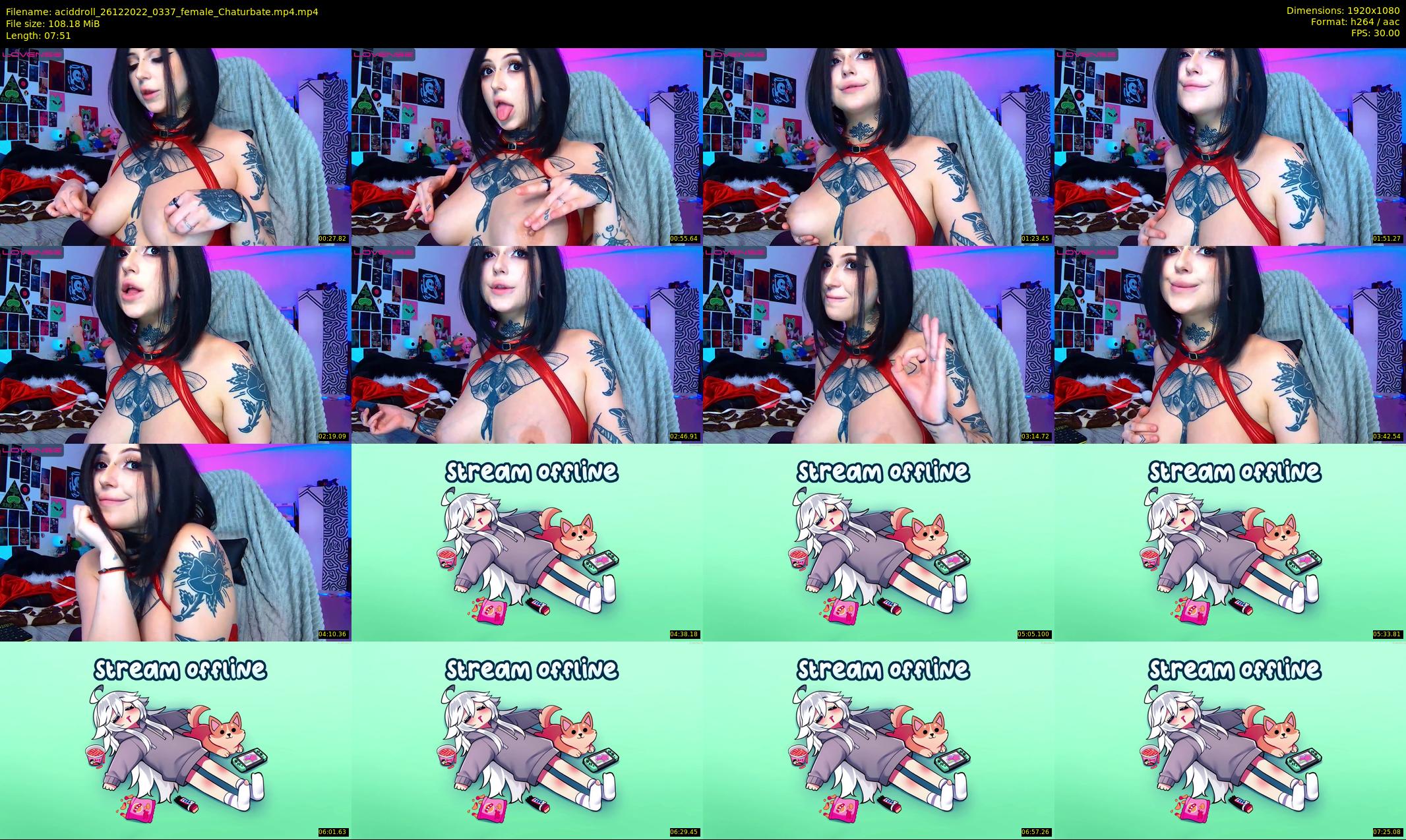 aciddroll — 8 minute Chaturbate female cam show recording, 1080p, Dec 26, 2022