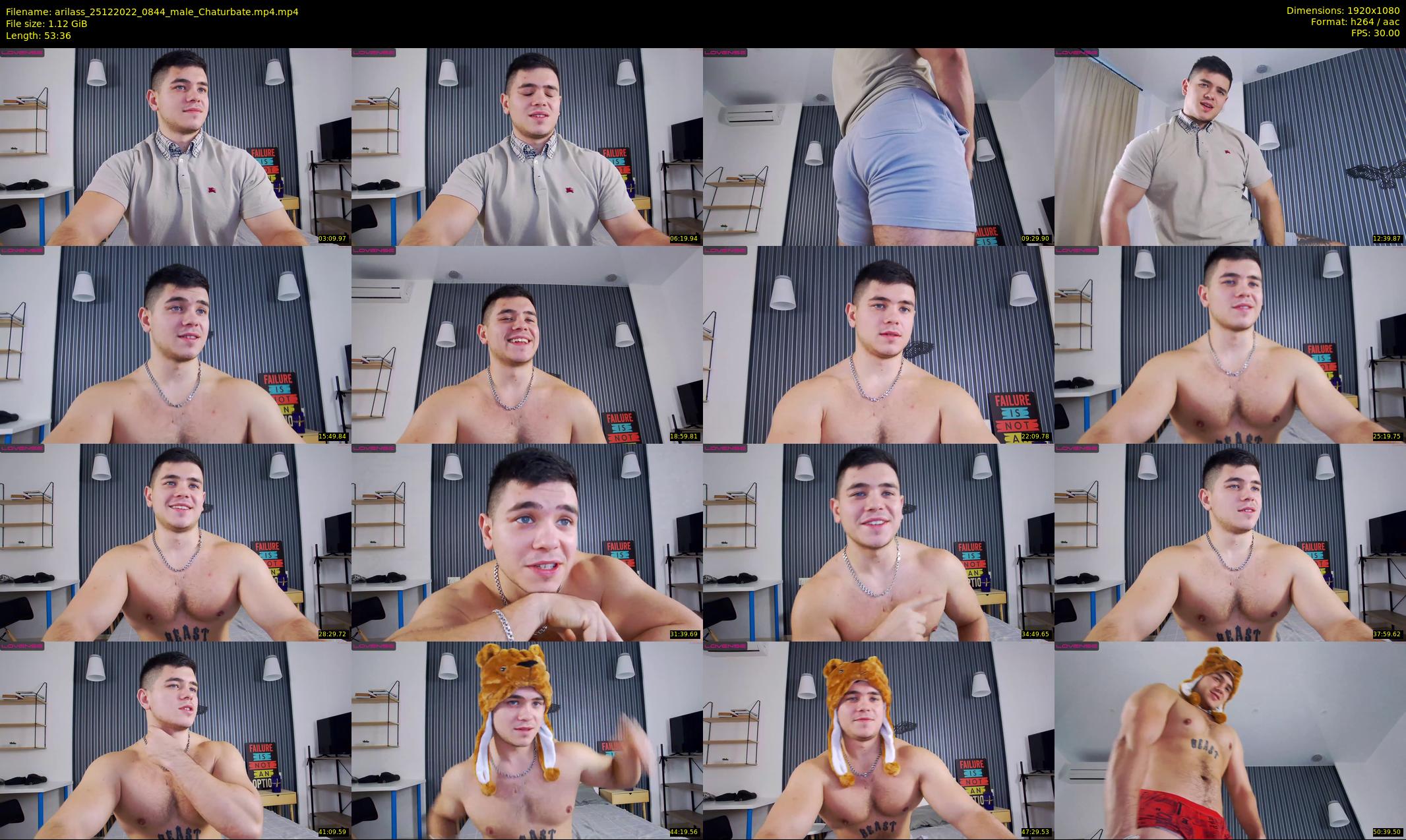 arilass — 54 minute Chaturbate male cam show recording, 1080p, Dec 25, 2022
