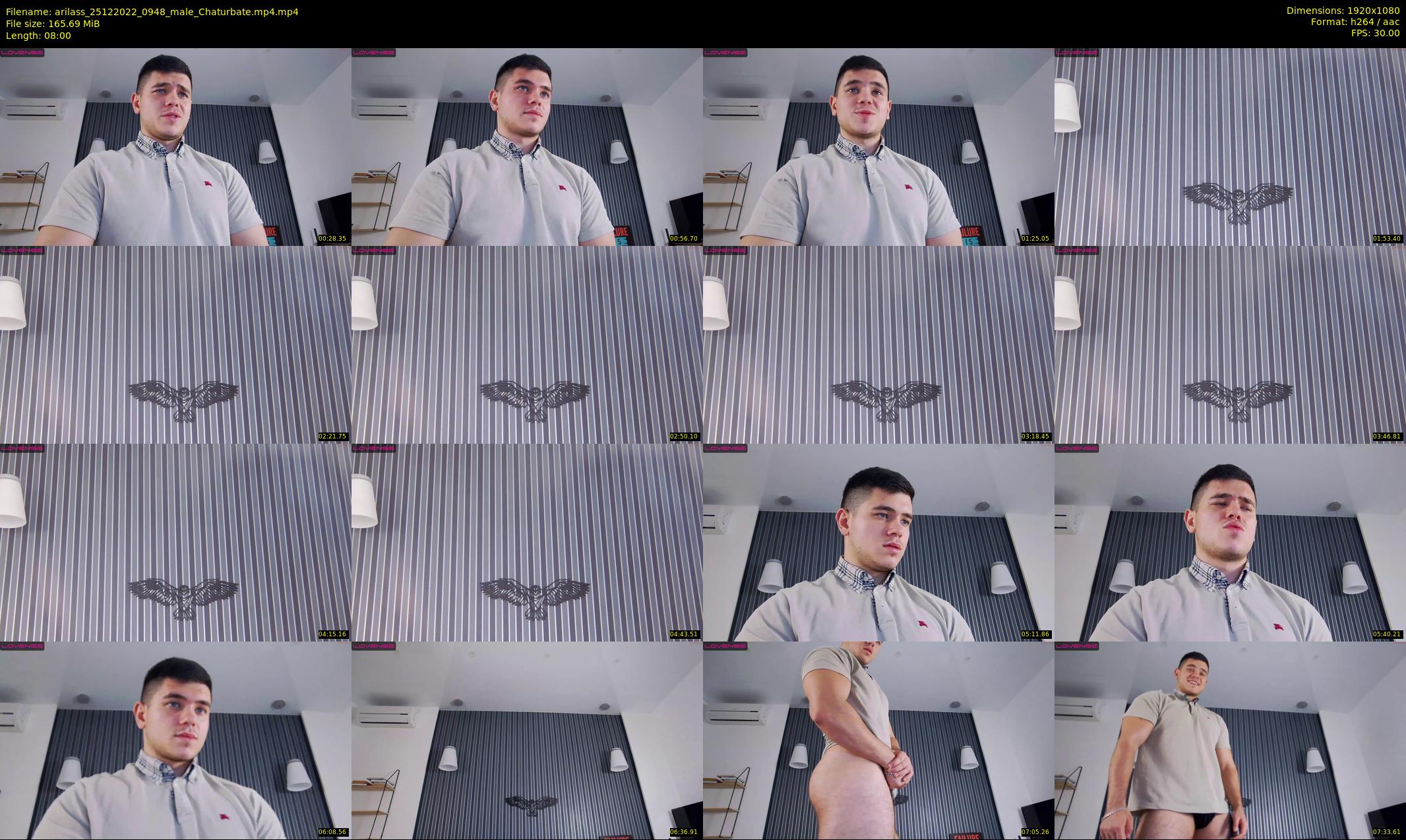 arilass — 8 minute Chaturbate male cam show recording, 1080p, Dec 25, 2022