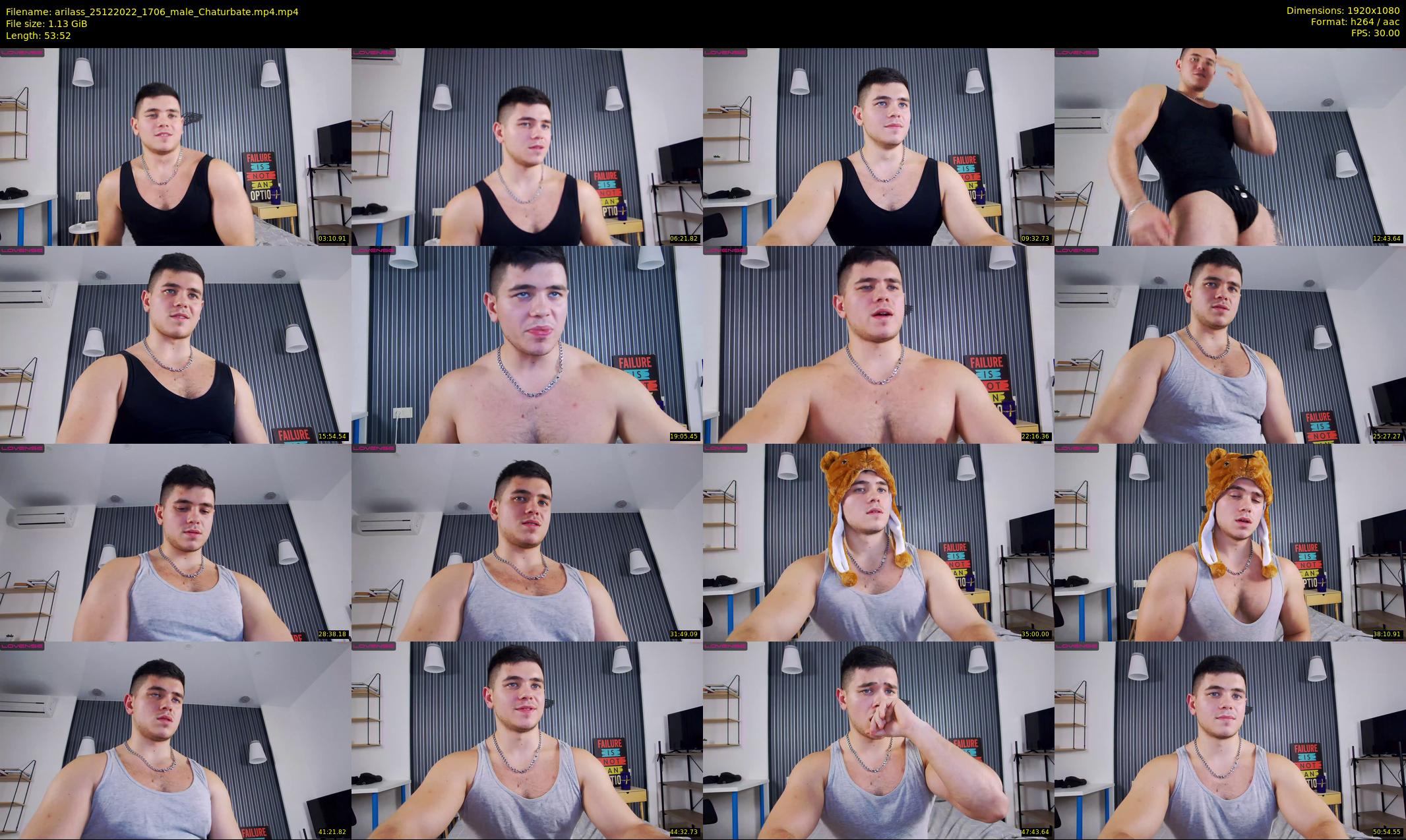 arilass — 54 minute Chaturbate male cam show recording, 1080p, Dec 25, 2022