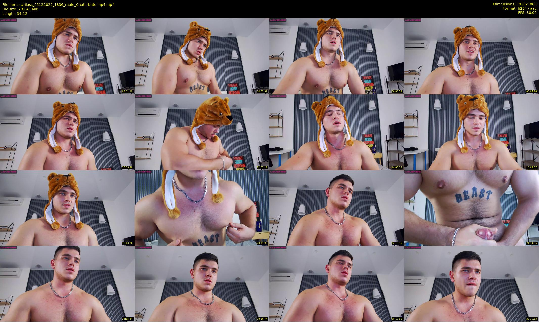 arilass — 35 minute Chaturbate male cam show recording, 1080p, Dec 25, 2022