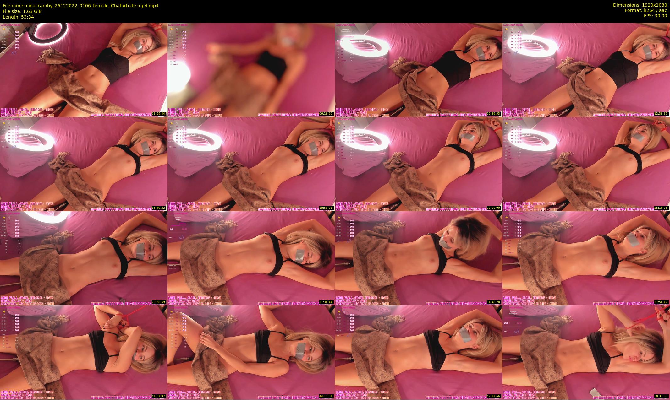 cinacramby — 54 minute Chaturbate female cam show recording, 1080p, Dec 26, 2022