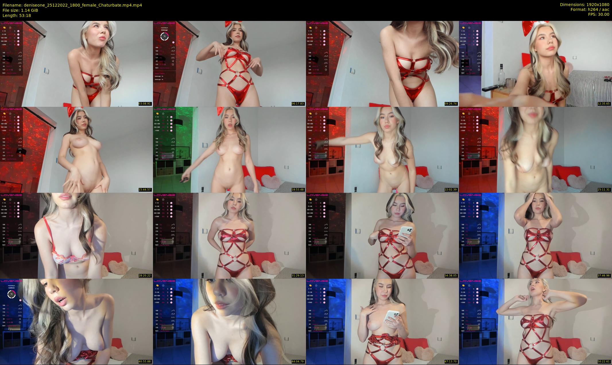 deniseone — 54 minute Chaturbate female cam show recording, 1080p, Dec 25, 2022