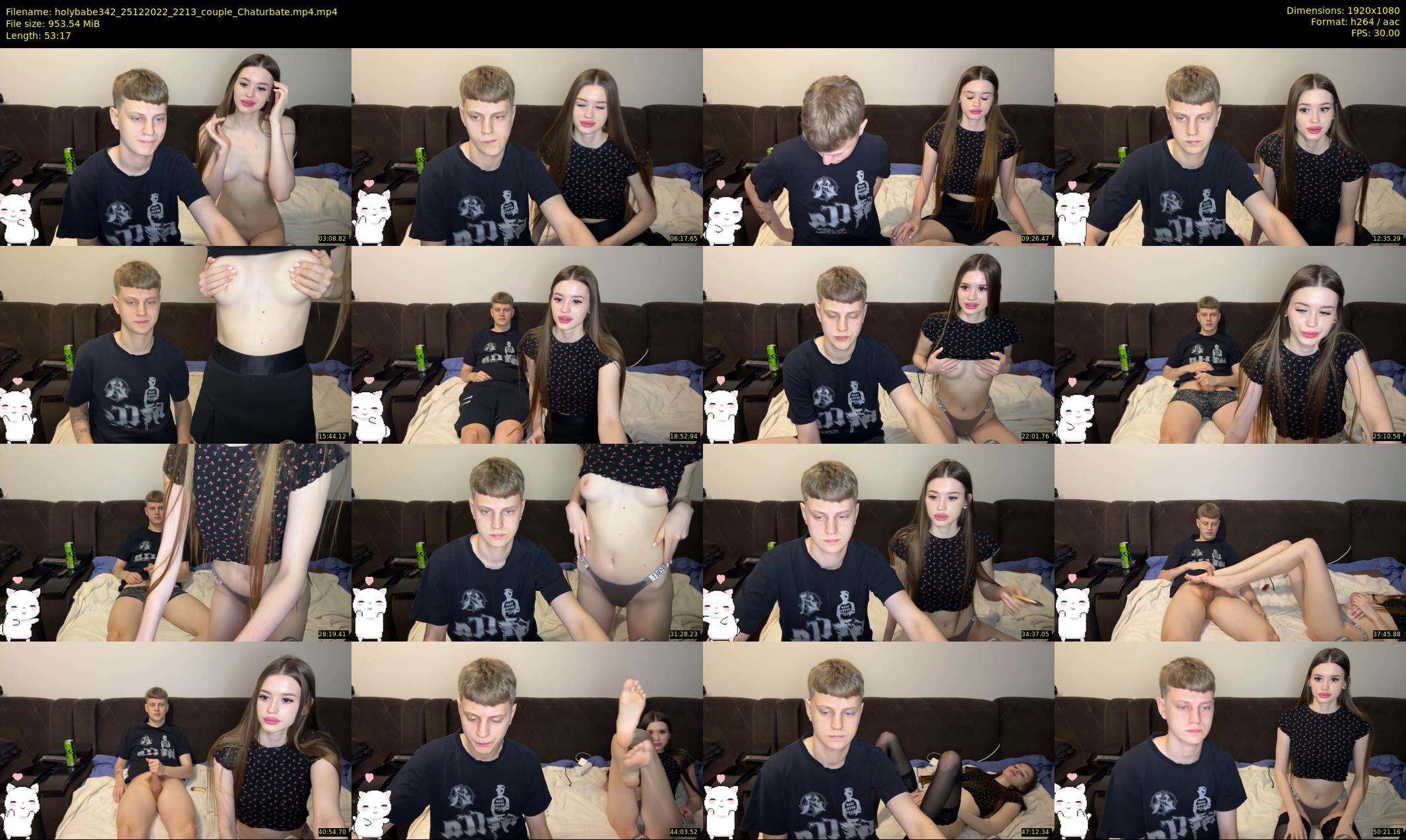 holybabe342 — 54 minute Chaturbate couple cam show recording, 1080p, Dec 25, 2022