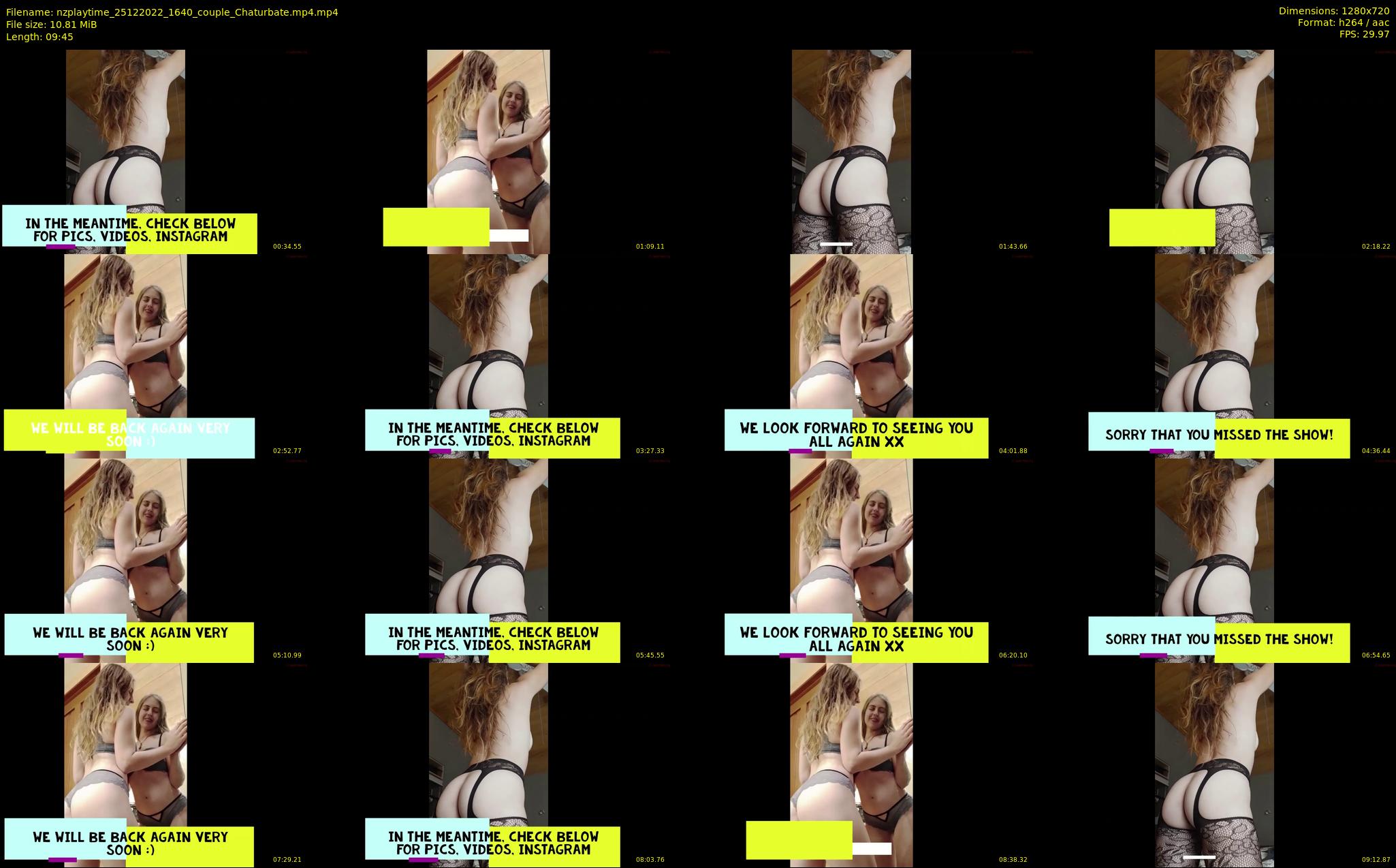 nzplaytime — 10 minute Chaturbate couple cam show recording, 720p, Dec 25, 2022