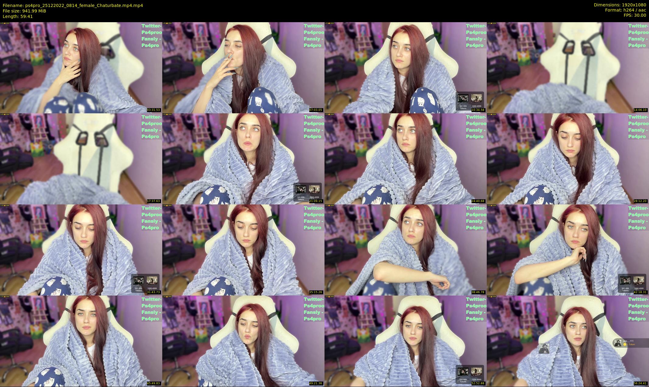 ps4pro — 60 minute Chaturbate female cam show recording, 1080p, Dec 25, 2022
