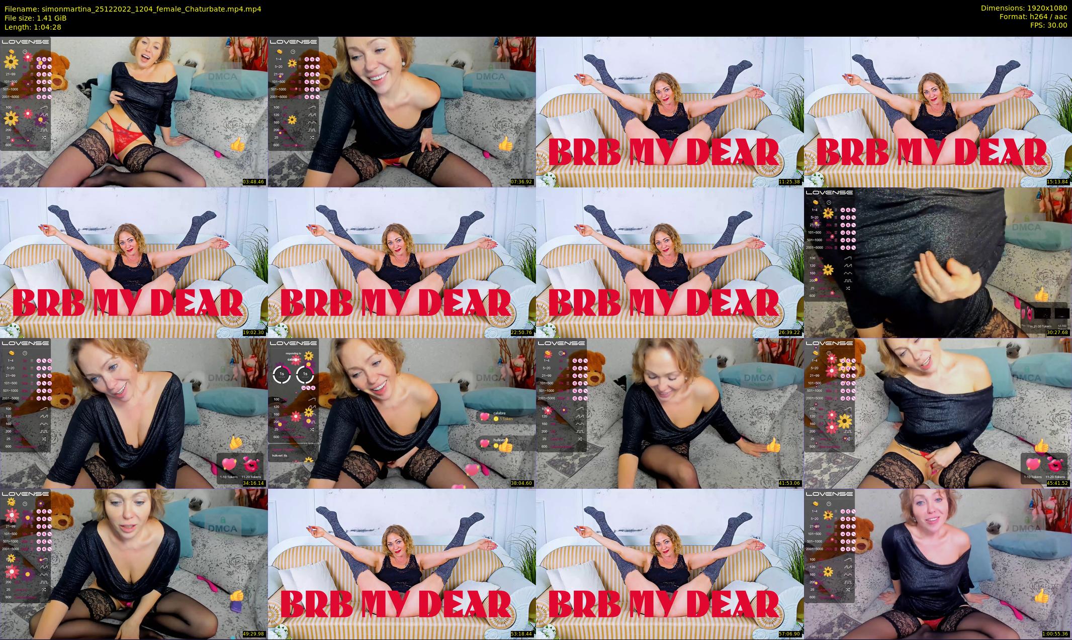 simonmartina — 65 minute Chaturbate female cam show recording, 1080p, Dec 25, 2022