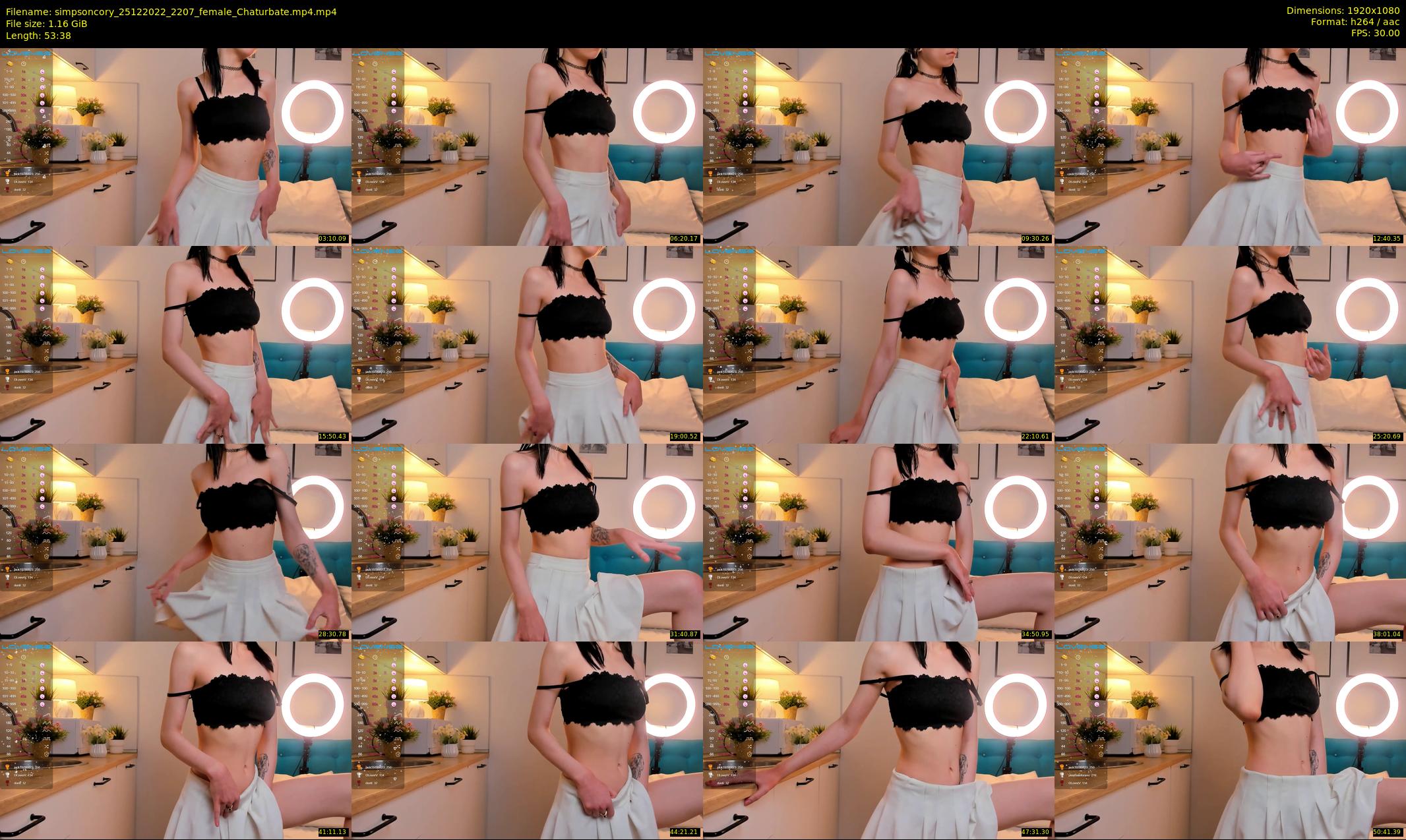 simpsoncory — 54 minute Chaturbate female cam show recording, 1080p, Dec 25, 2022