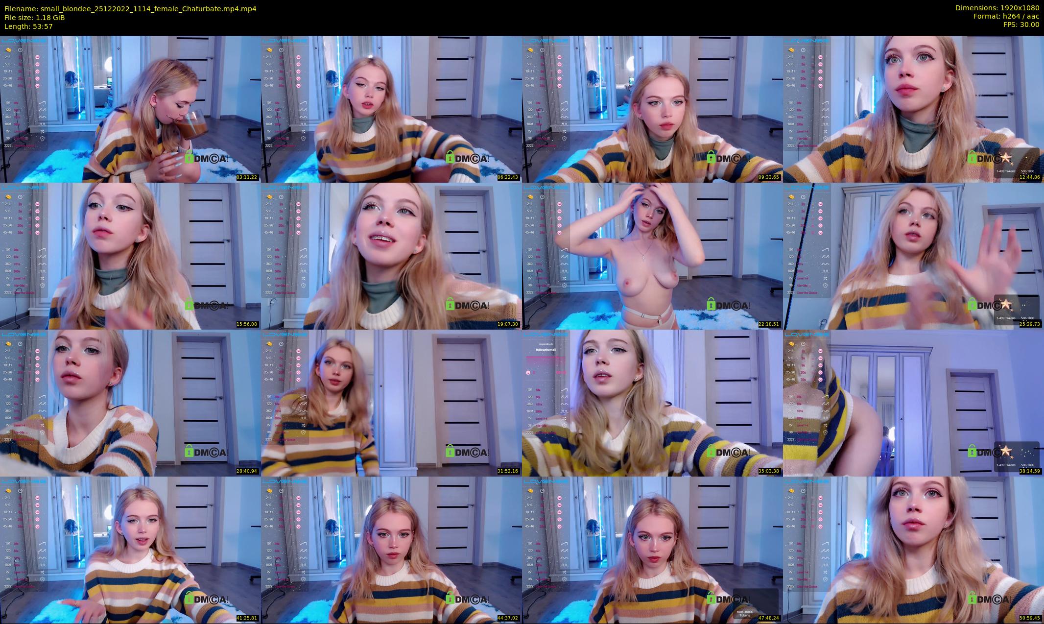 small_blondee — 54 minute Chaturbate female cam show recording, 1080p, Dec 25, 2022