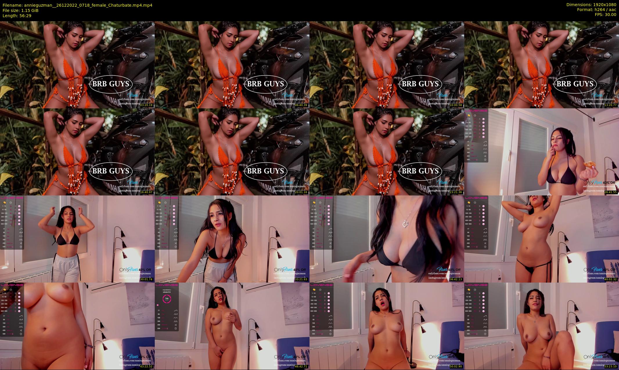 annieguzman_ — 57 minute Chaturbate female cam show recording, 1080p, Dec 26, 2022