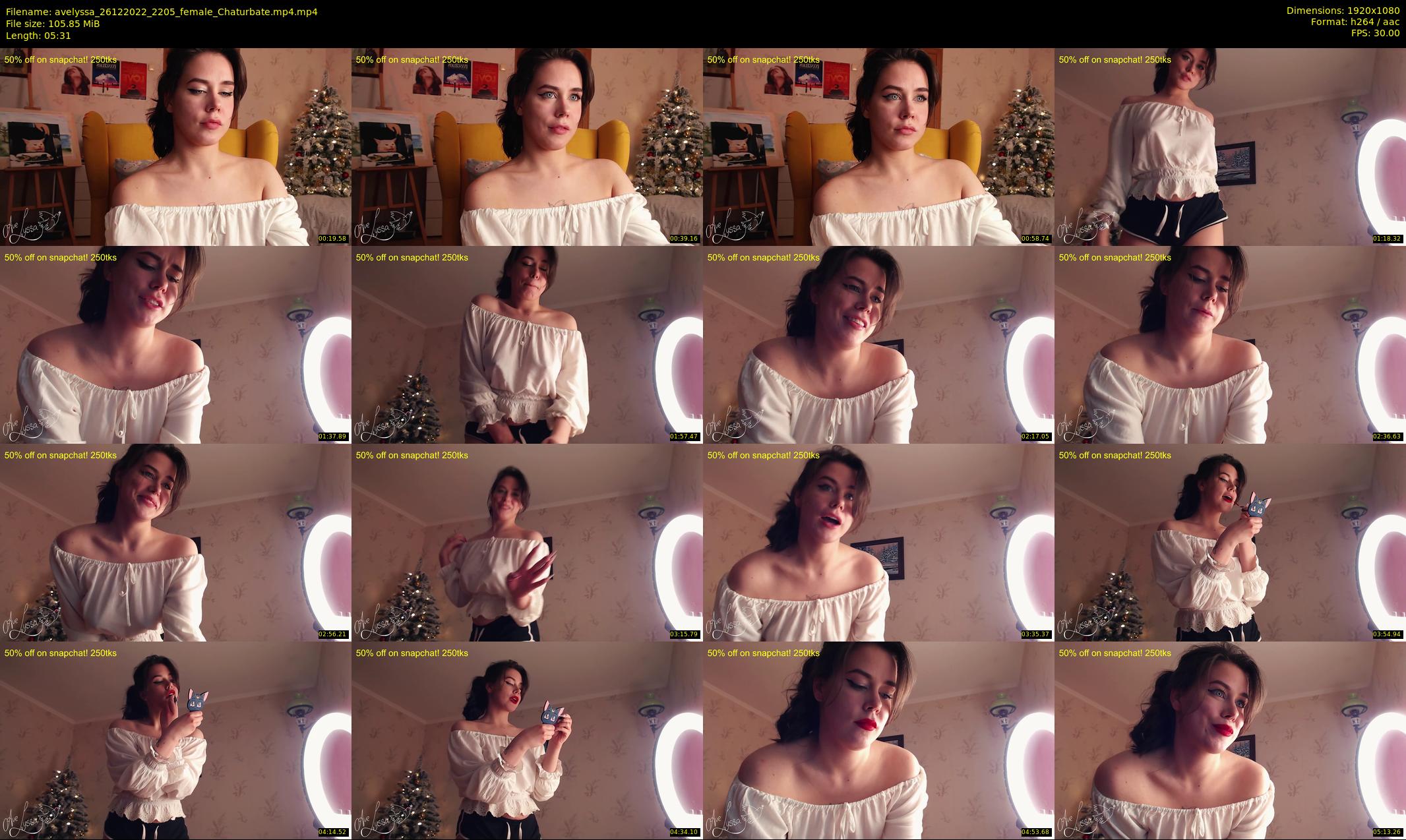 avelyssa — 6 minute Chaturbate female cam show recording, 1080p, Dec 26, 2022