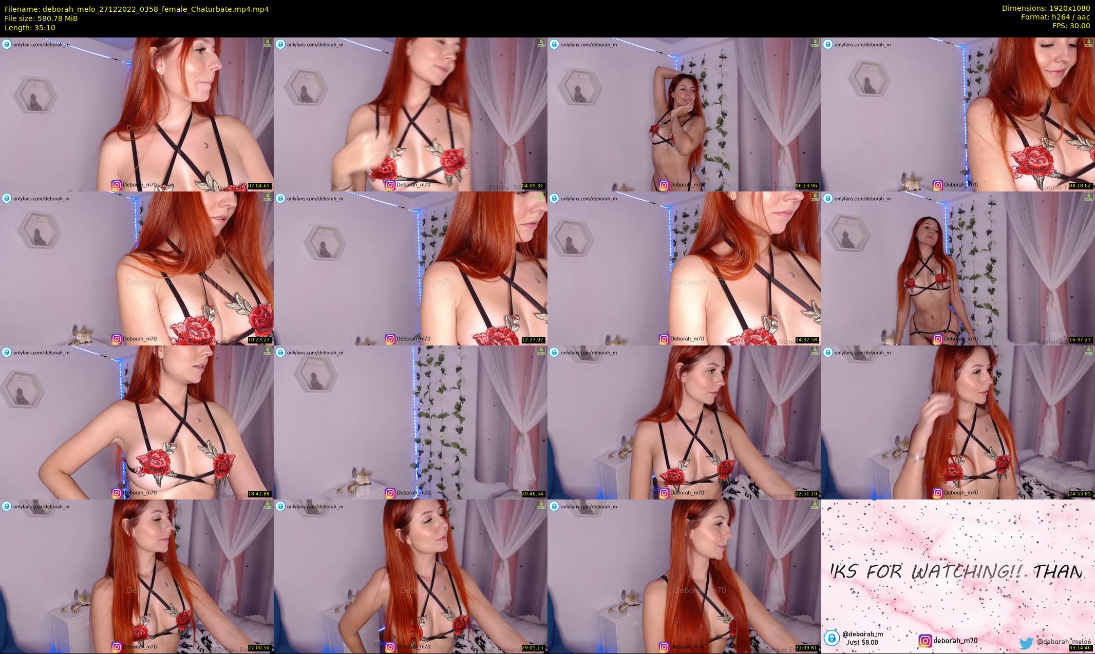 deborah_melo — 36 minute Chaturbate female cam show recording, 1080p, Dec 27, 2022