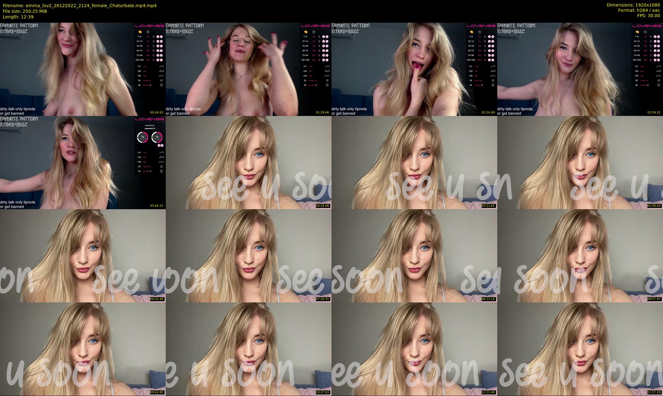 emma_lov2 — 13 minute Chaturbate female cam show recording, 1080p, Dec 26, 2022