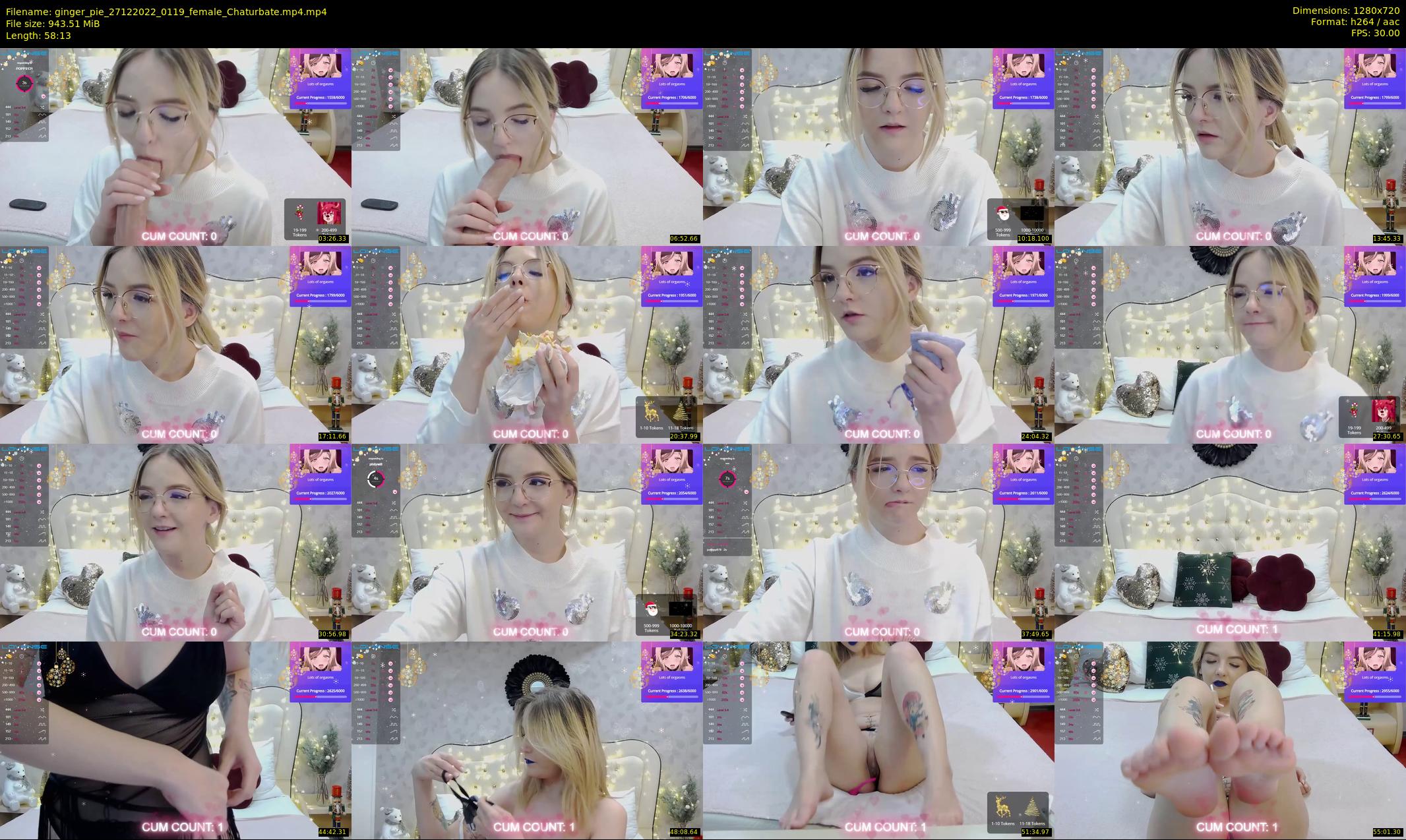 ginger_pie — 59 minute Chaturbate female cam show recording, 720p, Dec 27, 2022