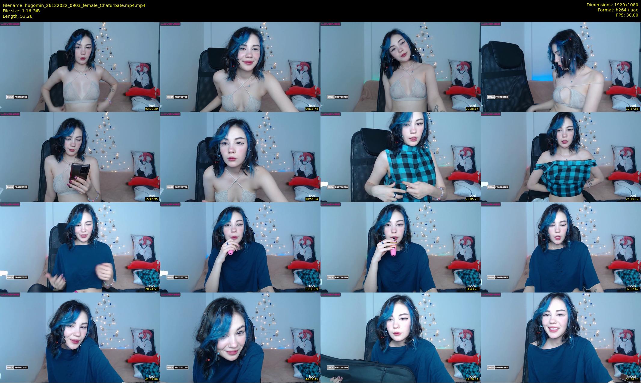 hugomin — 54 minute Chaturbate female cam show recording, 1080p, Dec 26, 2022