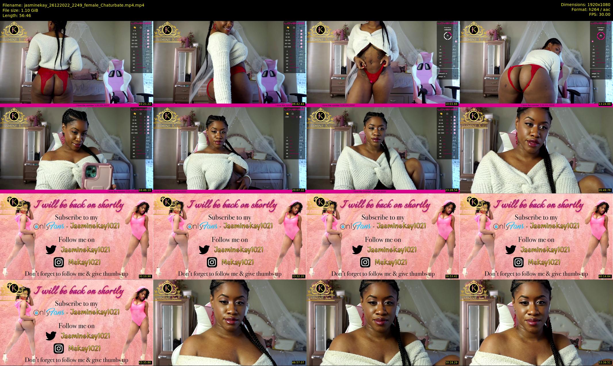 jasminekay — 57 minute Chaturbate female cam show recording, 1080p, Dec 26, 2022
