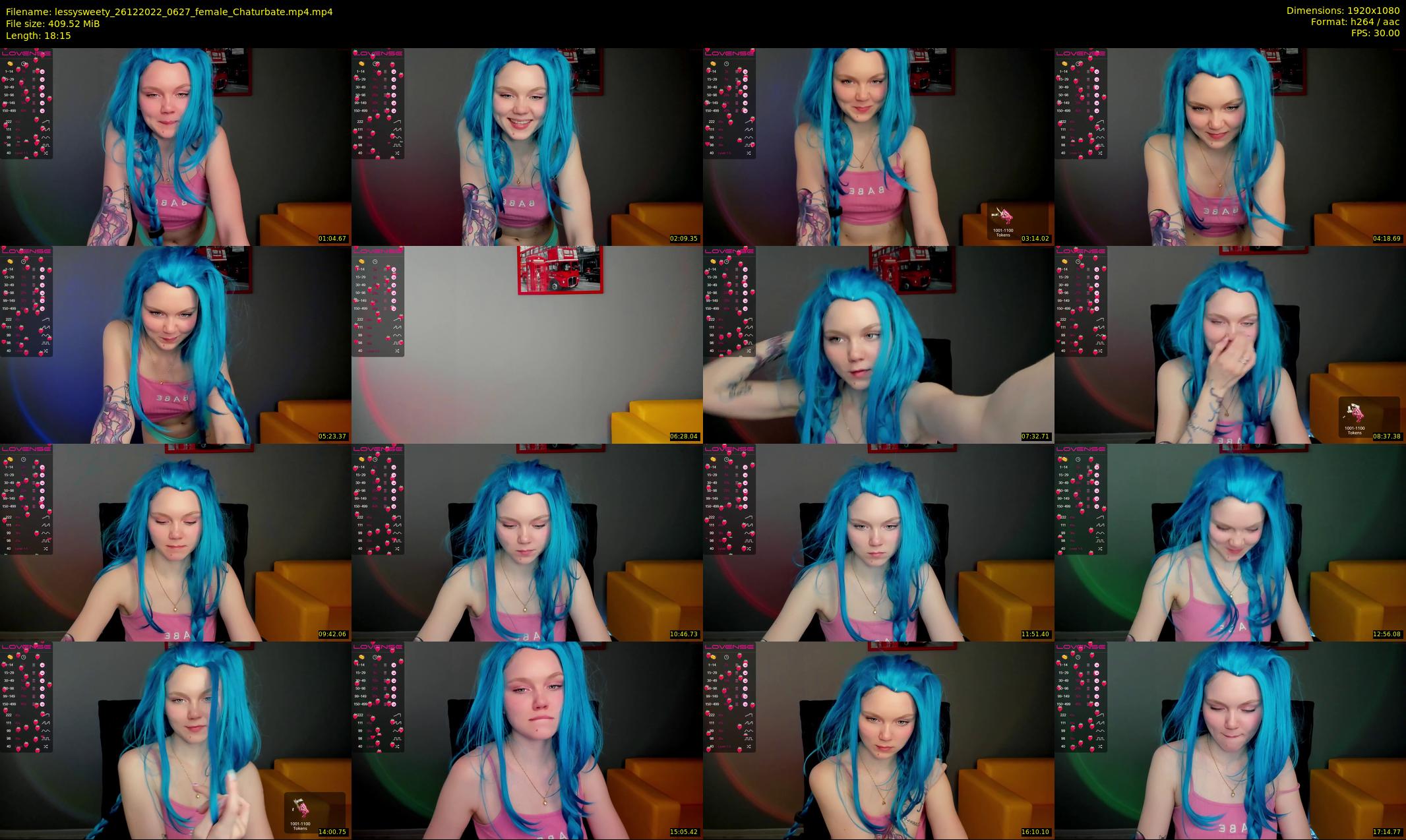 lessysweety — 19 minute Chaturbate female cam show recording, 1080p, Dec 26, 2022